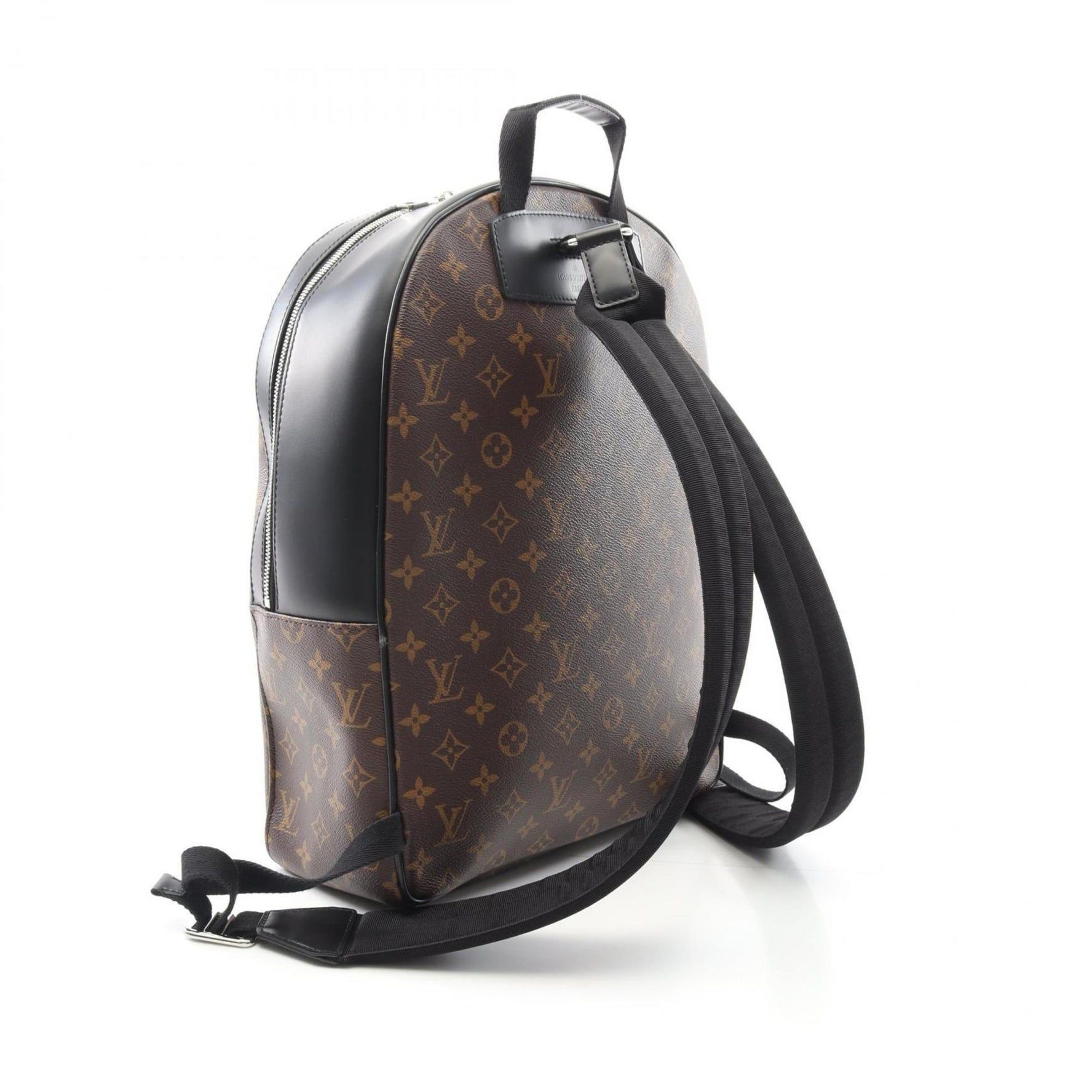 Louis Vuitton Josh Rucksack, Coated Canvas and Leather Monogram Macassar Backpack, Brown Black
