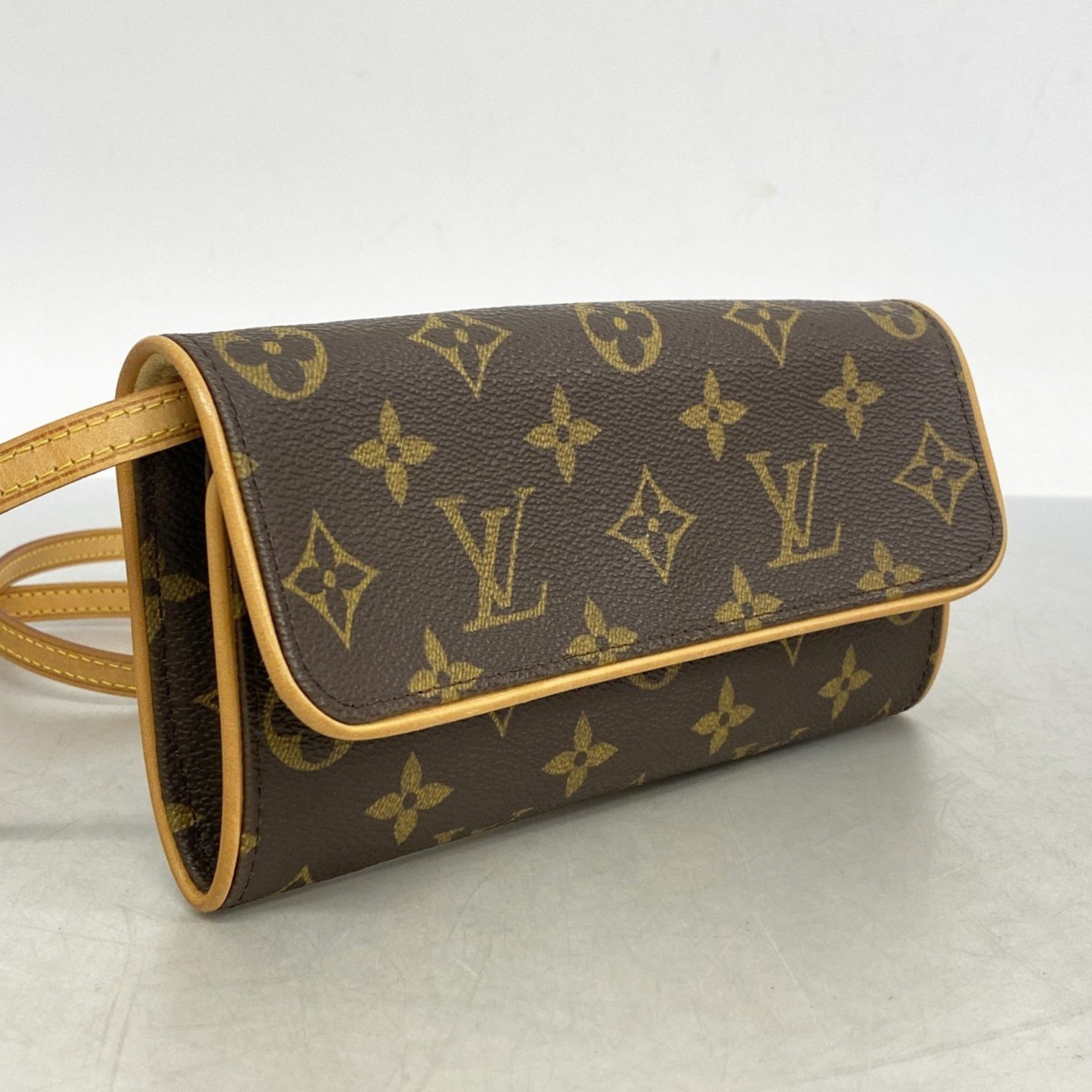 Louis Vuitton Monogram Pochette Twin PM Shoulder Bag M51854 Brown Women's