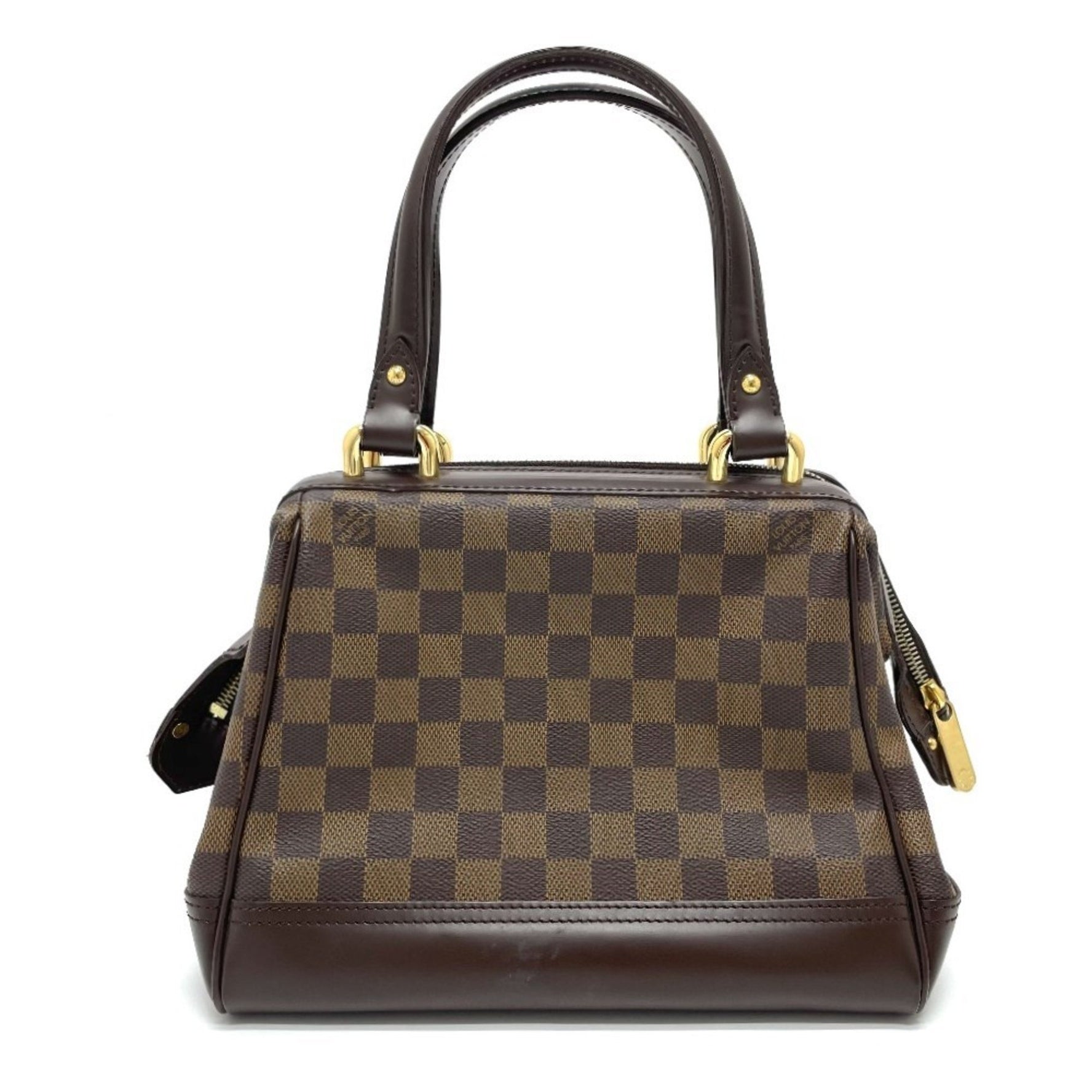 LOUIS VUITTON N51201 Damier Knightsbridge Top Handle Handbag in Canvas/Leather, Brown Ebene, Women's