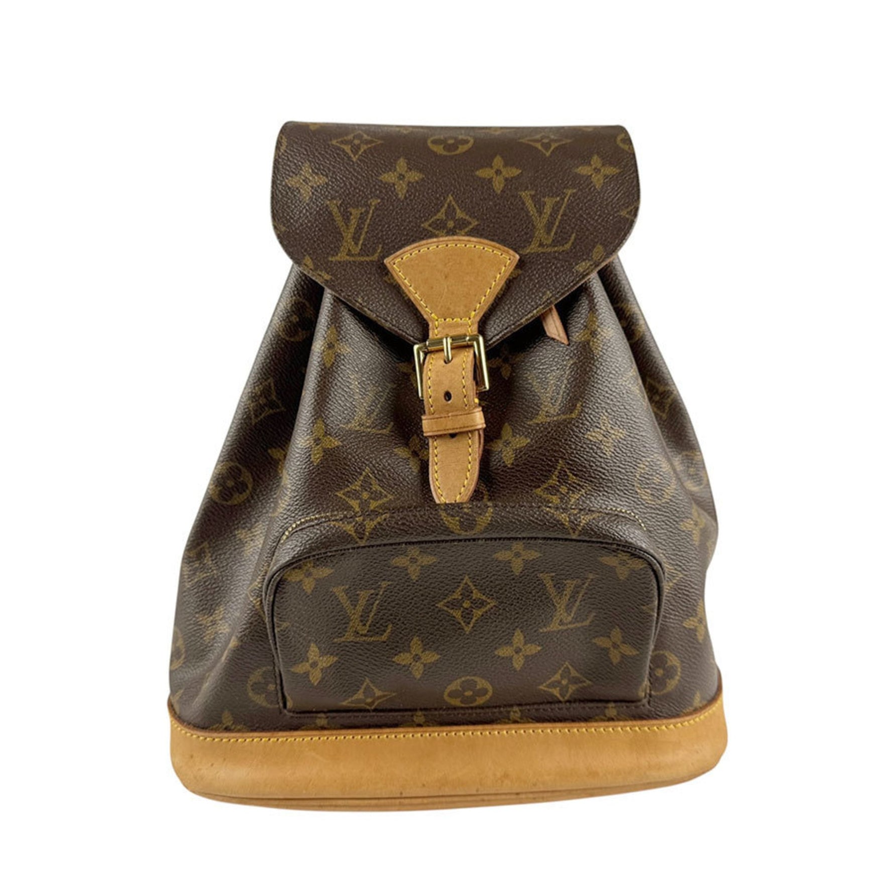 Louis Vuitton Monogram Montsouris MM Backpack in Canvas, Brown and Gold