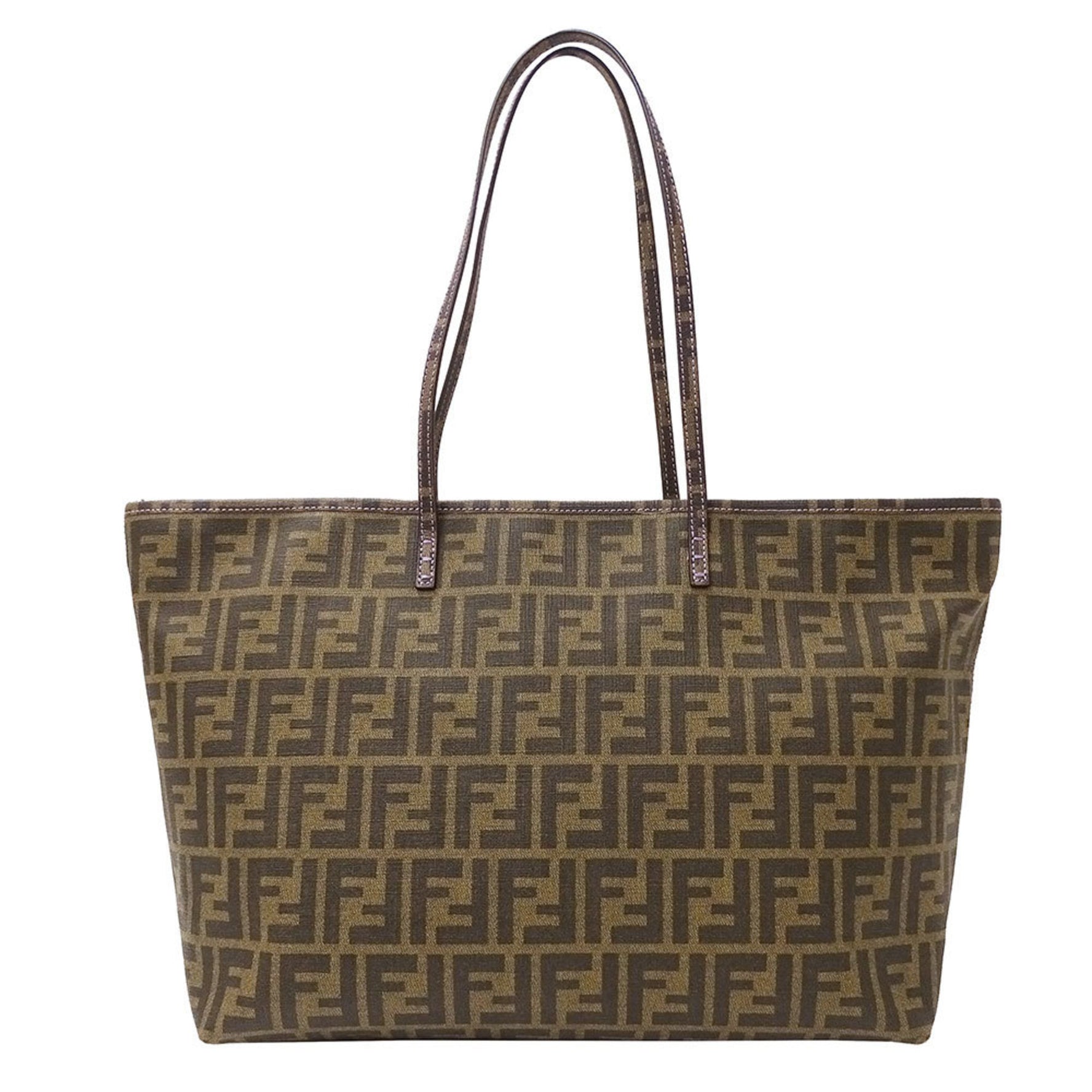 Fendi Women's Zucca Tote Bag, Brown, 8BH185