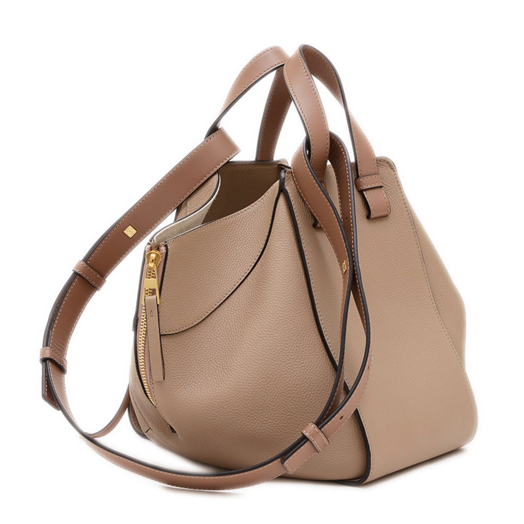 Loewe Hammock Small Shoulder Bag in Sand Beige Calfskin