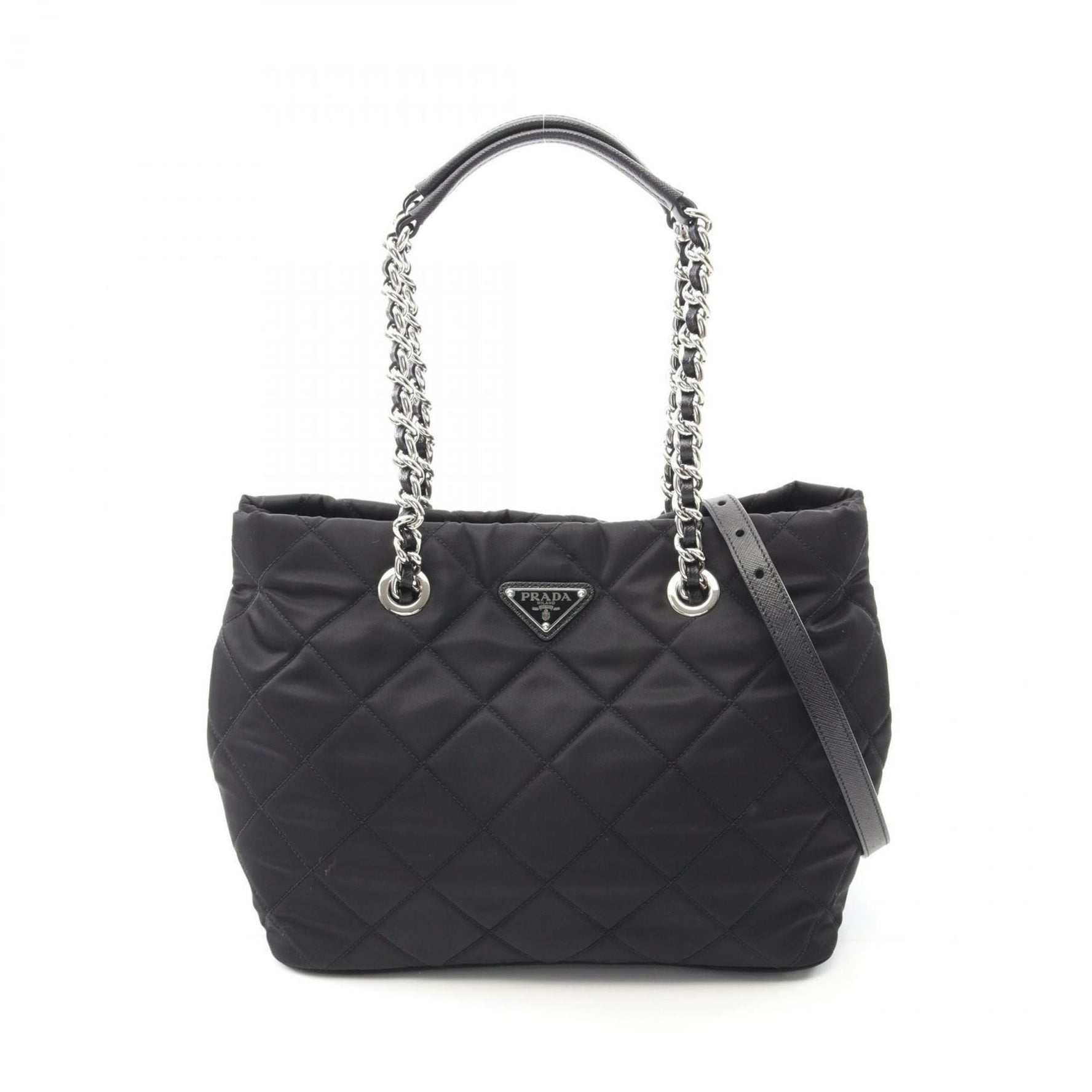 Prada TESSUTO IMPUNTU Tote Bag in Nylon and Saffiano Leather