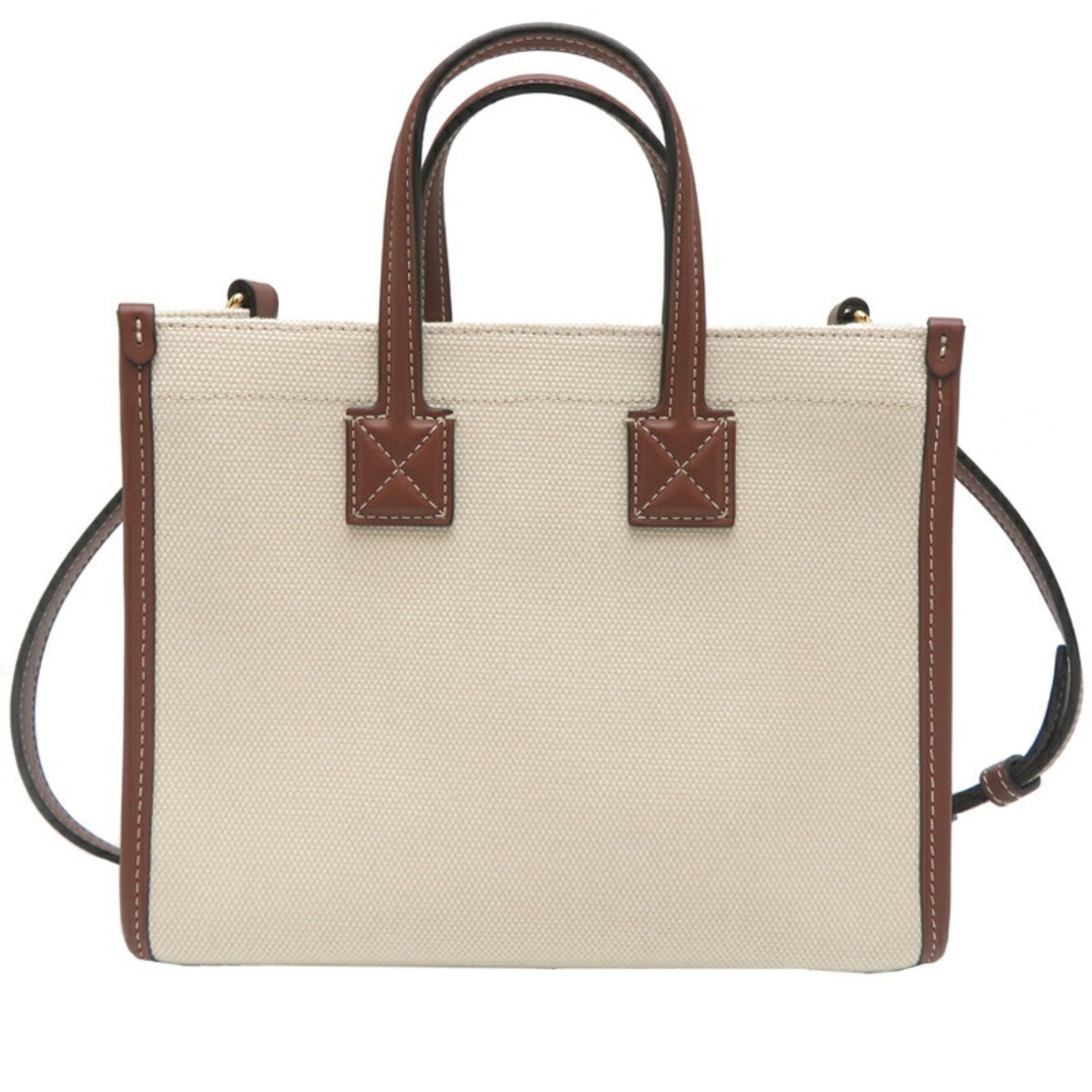 Burberry Freya Tote Bag Cotton Natural/Tan (Beige x Brown)