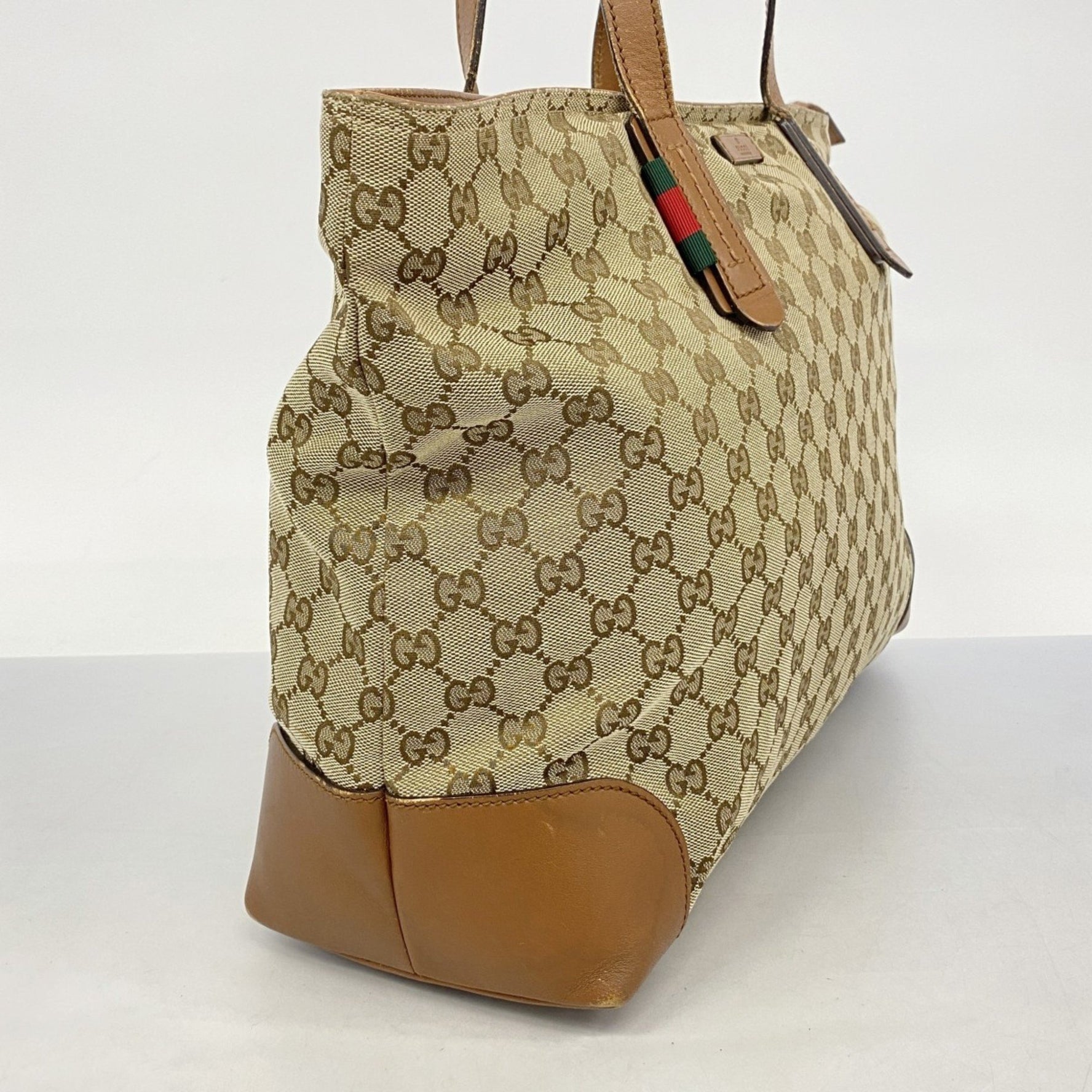 Gucci GG Canvas Tote Bag Brown Women's