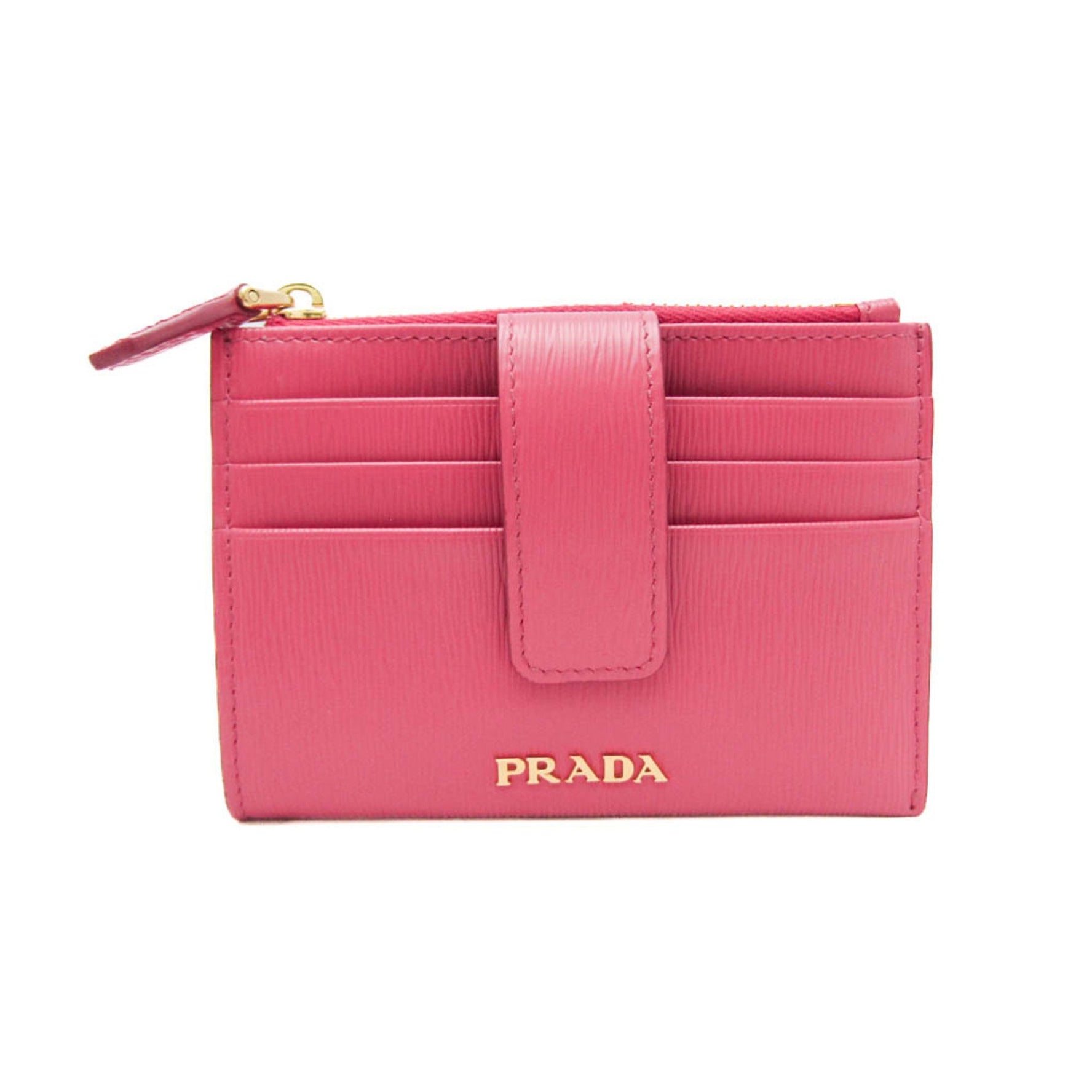 Prada 1MC026 Leather Card Case Pink