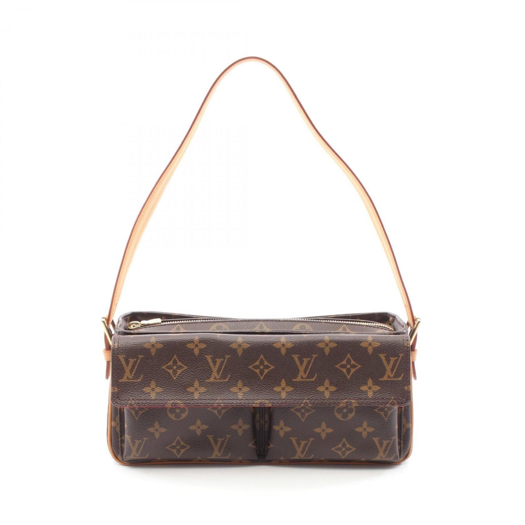 Louis Vuitton Viva Cite MM Monogram Shoulder Bag Coated Canvas Leather
