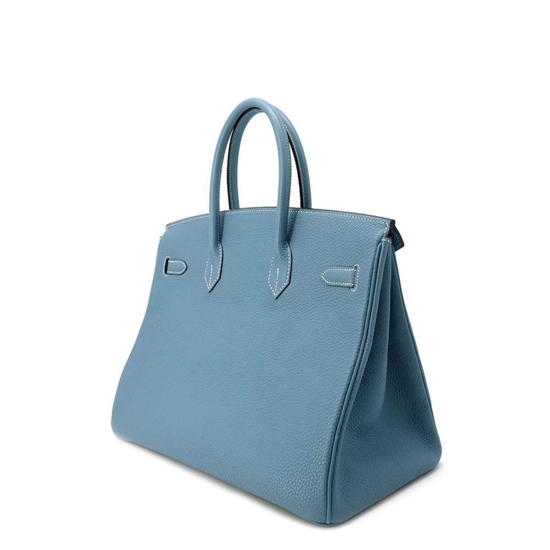 Hermes Birkin 35 Blue Jean Togo H Stamp HERMES Handbag