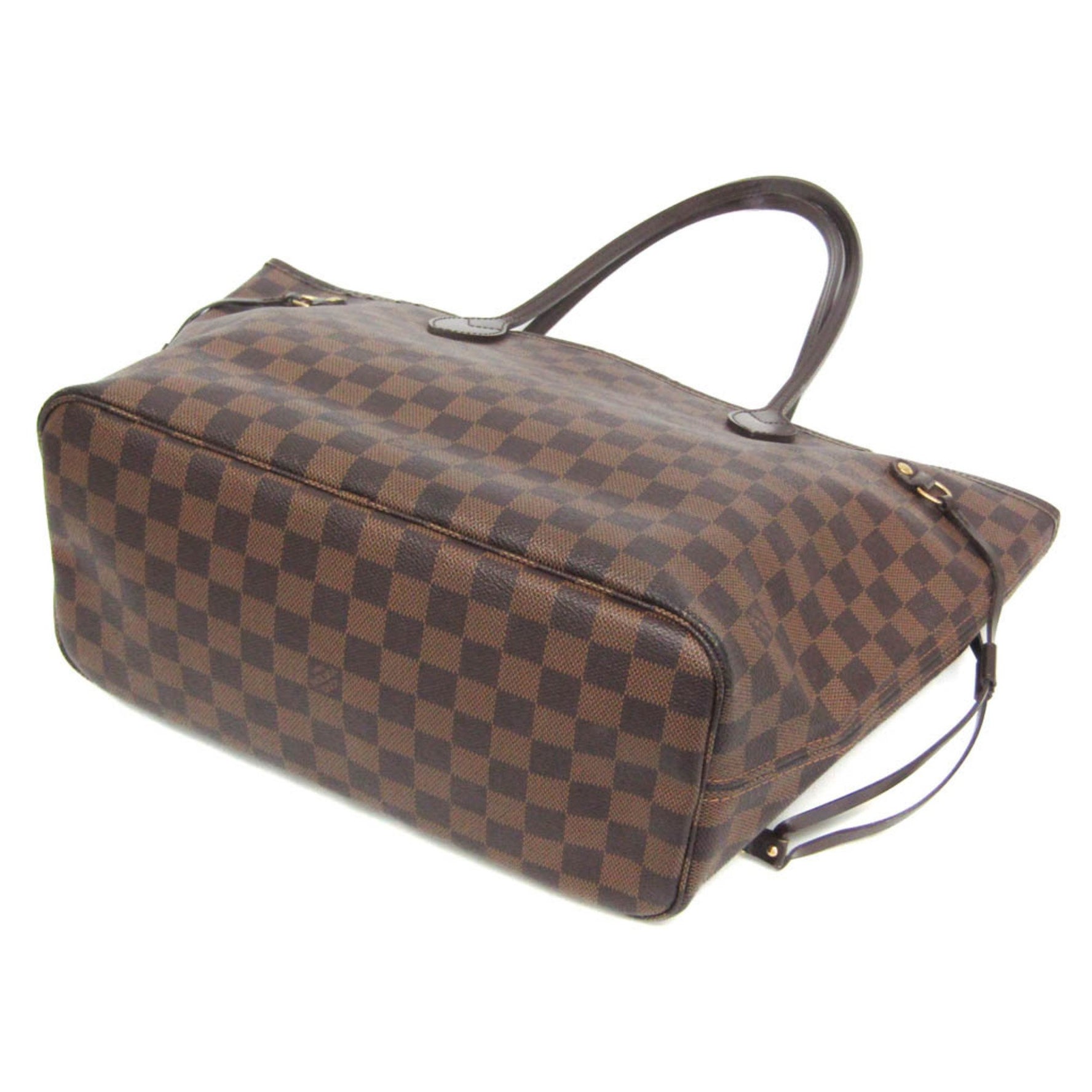 Louis Vuitton Damier Neverfull MM Tote Bag Brown,Ebene