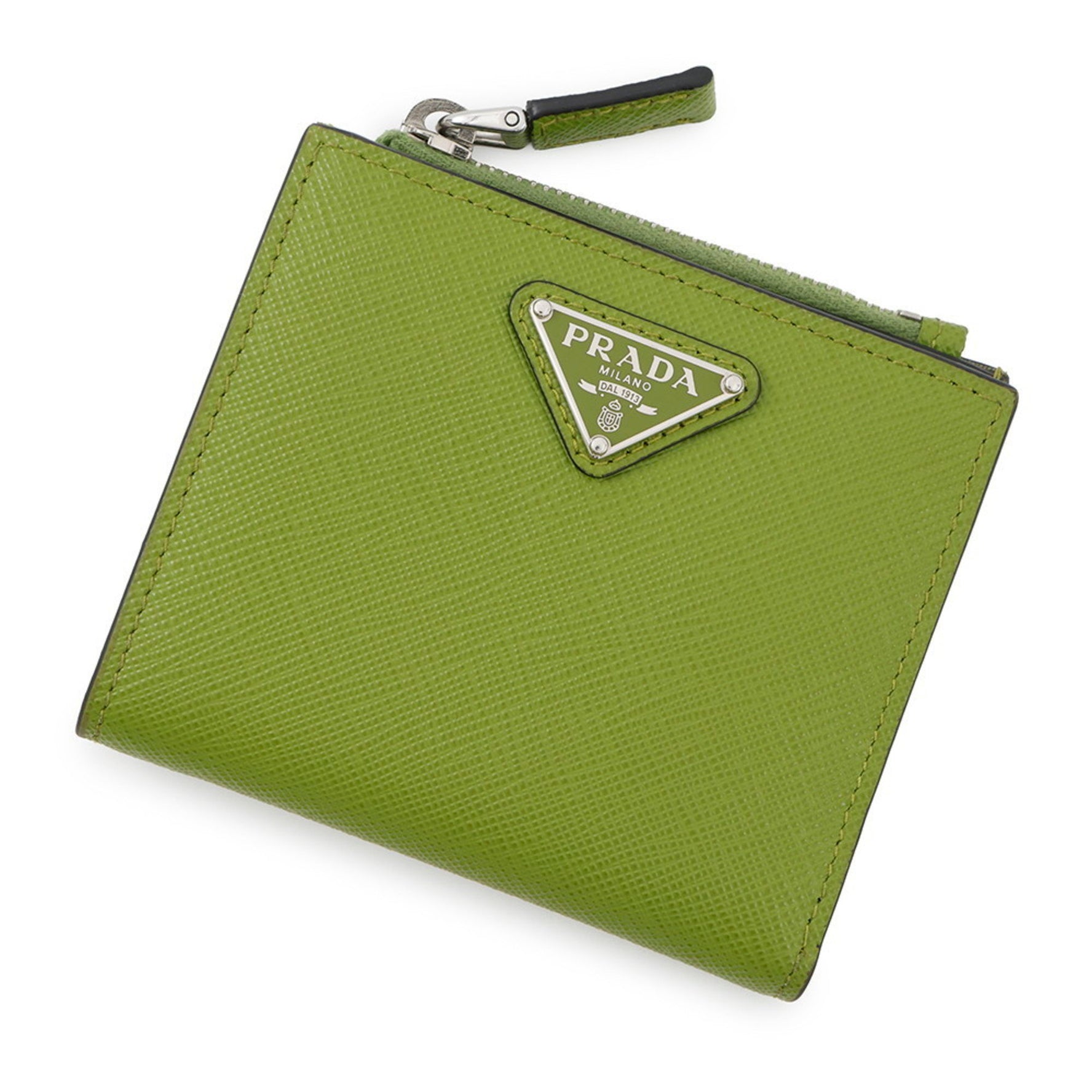 Prada Saffiano Triangle Bifold Wallet Japan Exclusive Color
