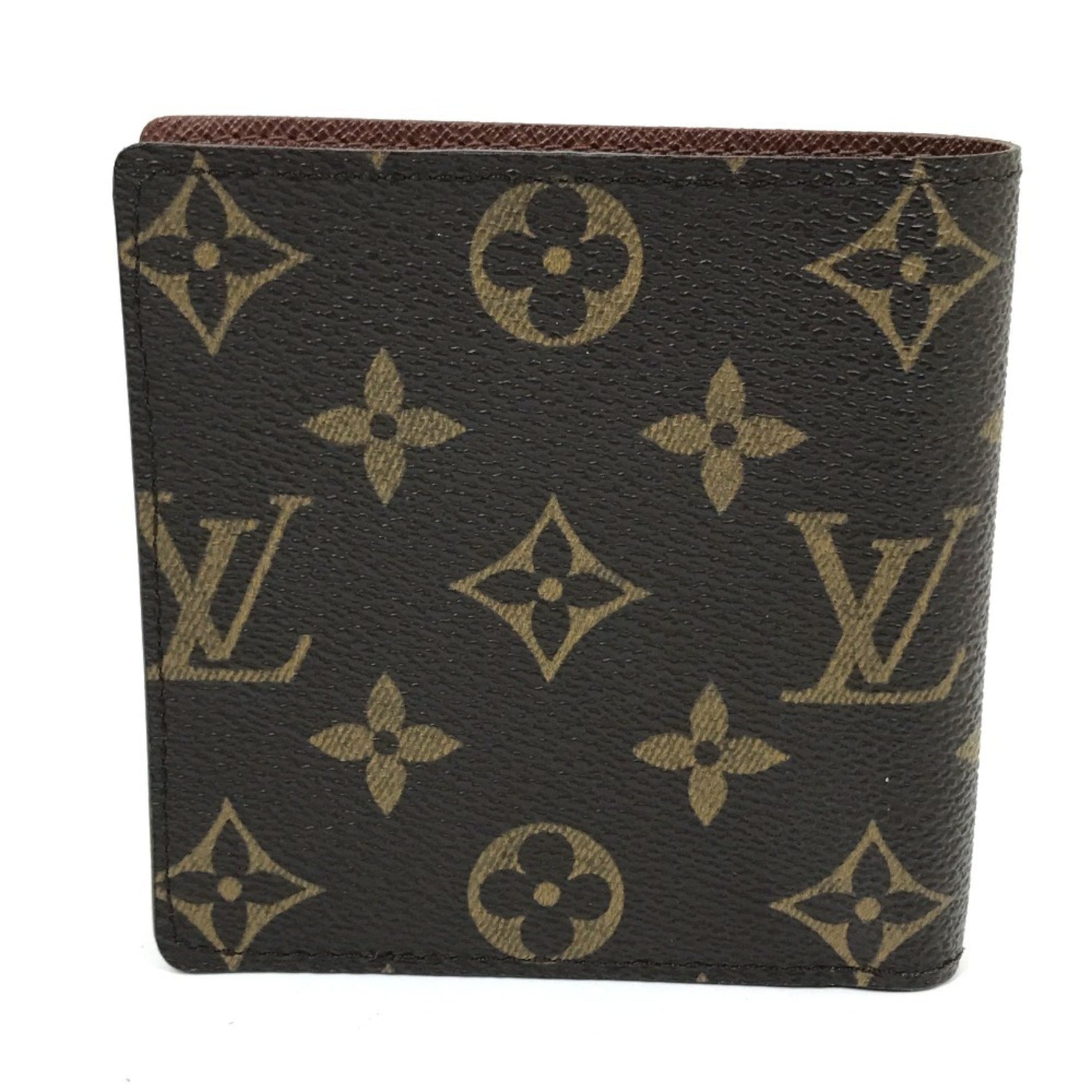 LOUIS VUITTON M61675 Monogram Portefeuille Marco Short Wallet, Compact Bifold Canvas, Men's, Brown