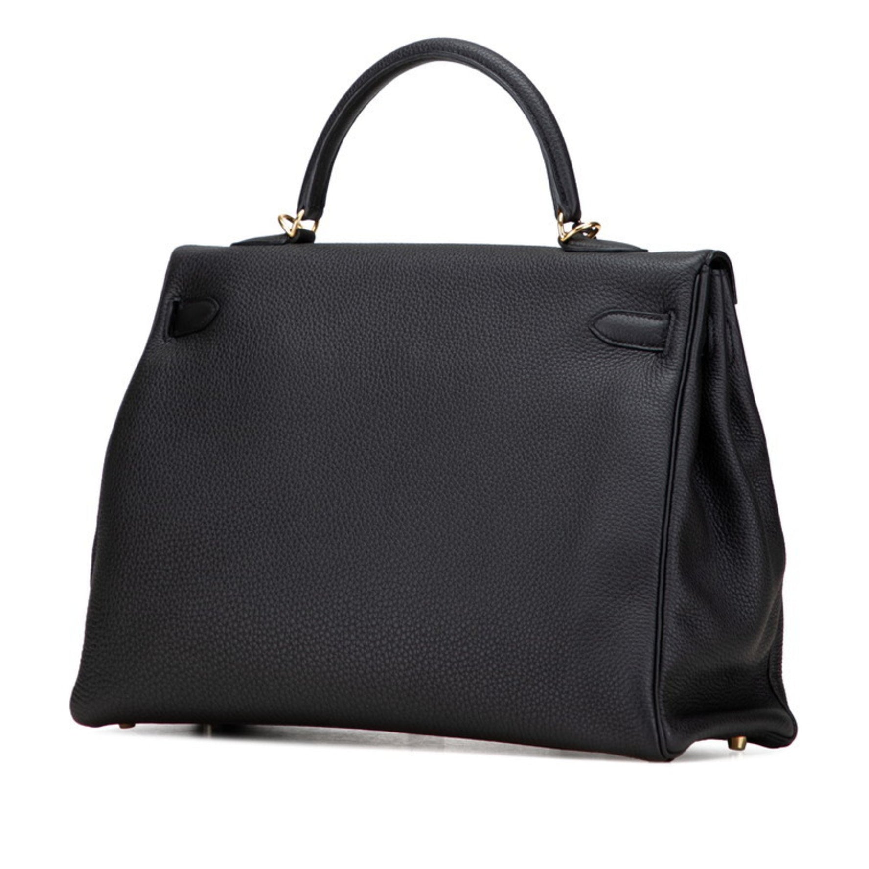 Hermes Kelly 35 Handbag/Shoulder Bag, 2-Way, Black Togo, Women's, HERMES