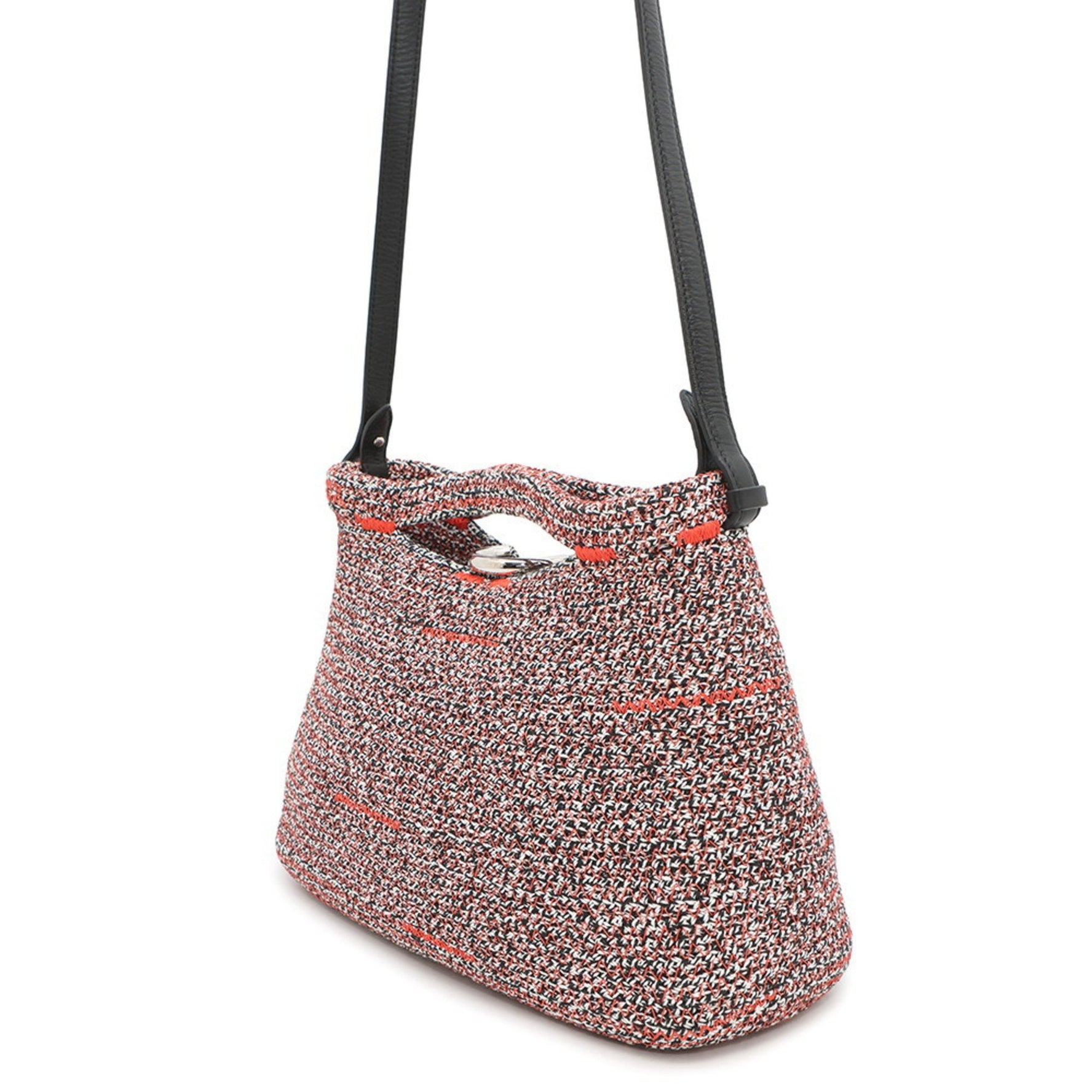Balenciaga Zigzag Canvas and Leather Shoulder Bag BALENCIAGA