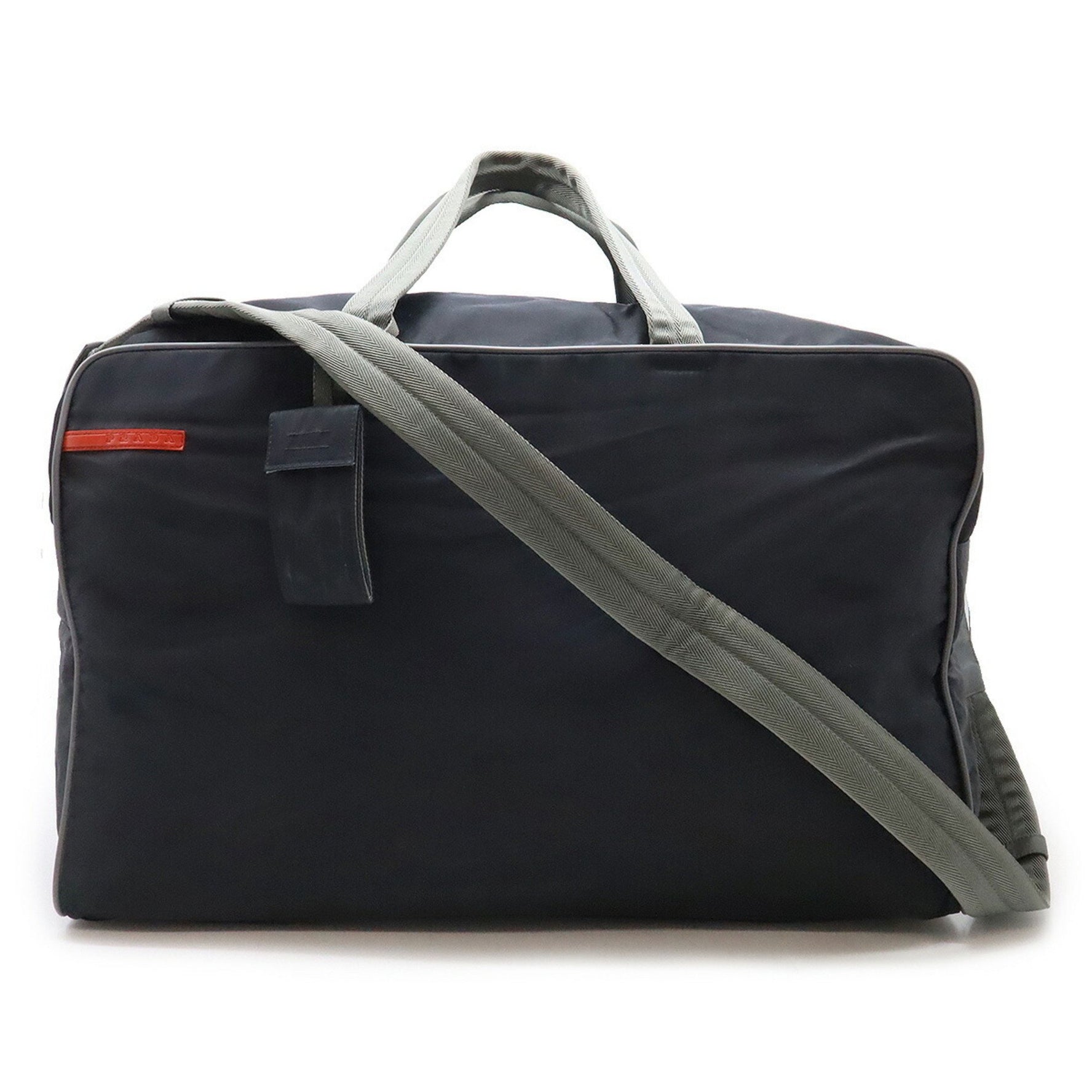 PRADA Prada Sport Boston Bag Travel Shoulder Nylon NERO Black V368