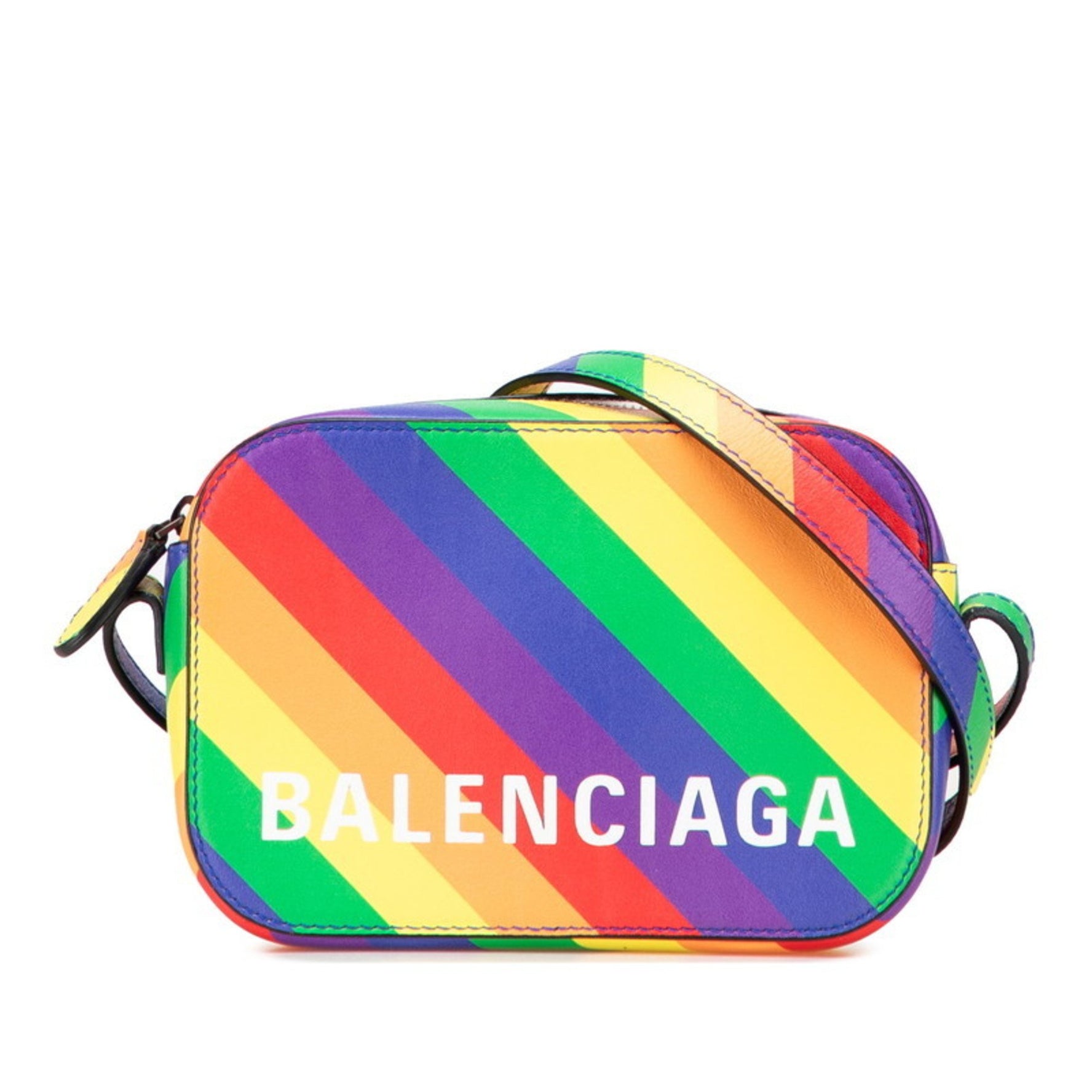 Balenciaga Ville Shoulder Bag/Camera Bag Multicolor Leather