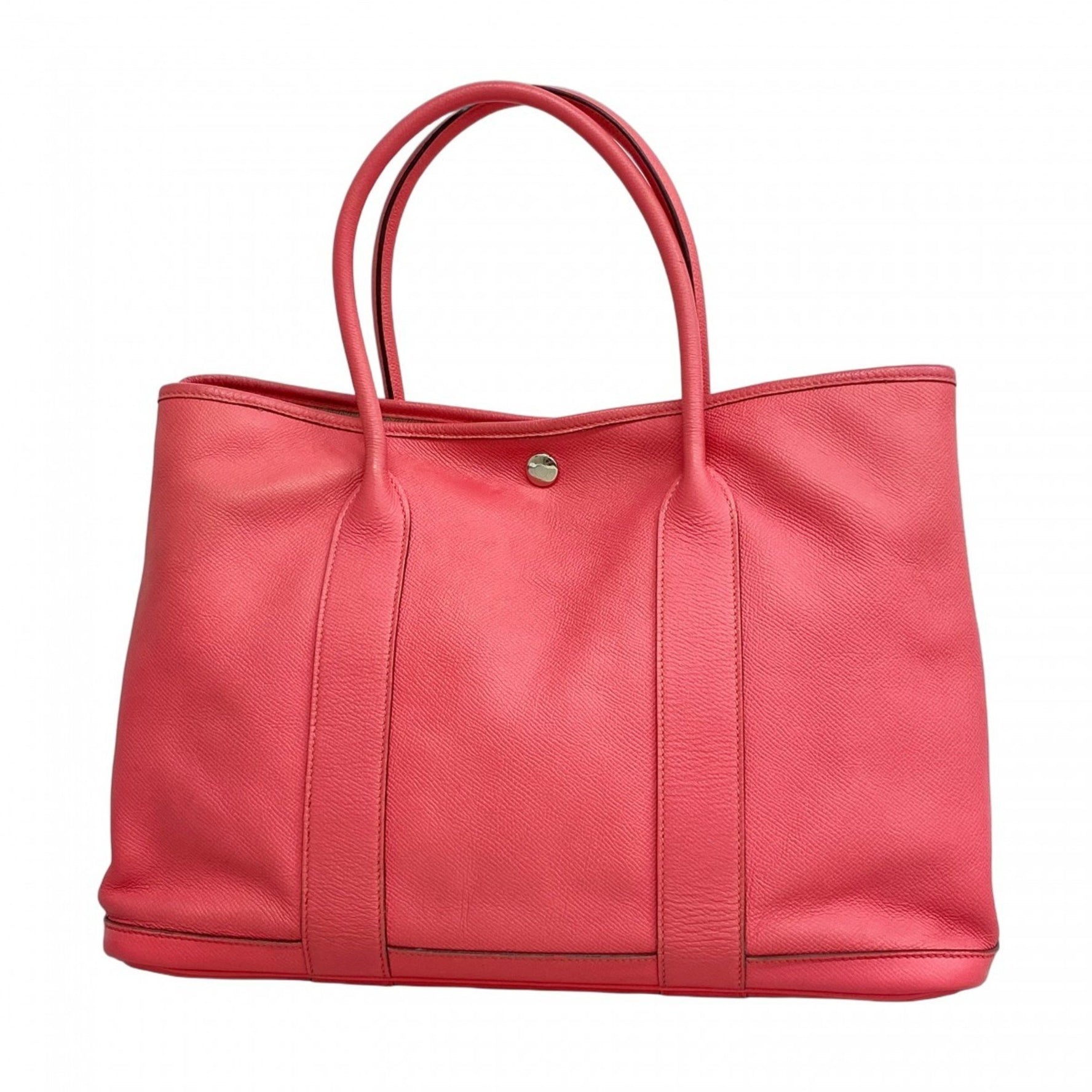 Hermes Hermès Garden PM Tote Bag, Epsom Leather, Rose Azalee, X Stamp