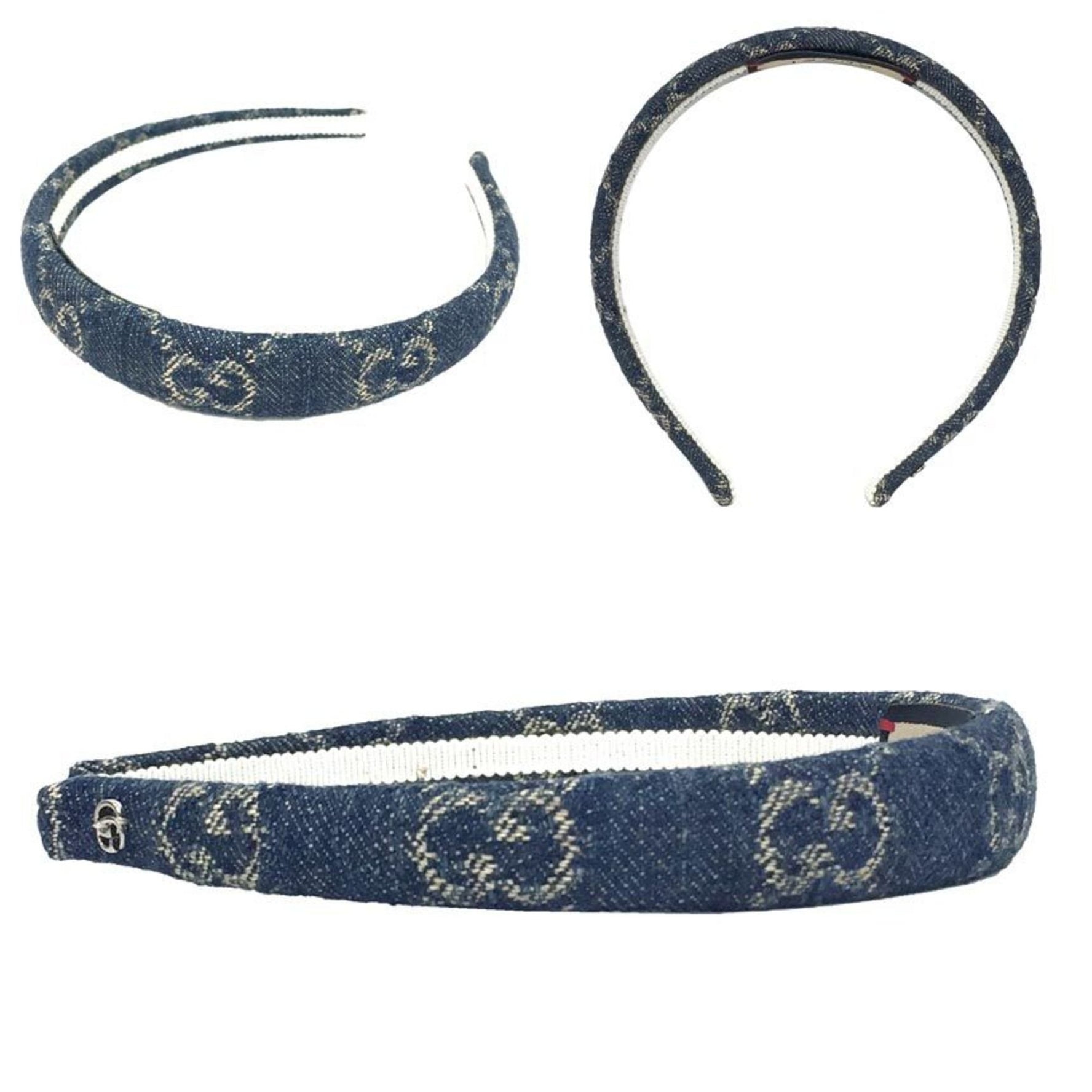 Gucci GG denim headband hair