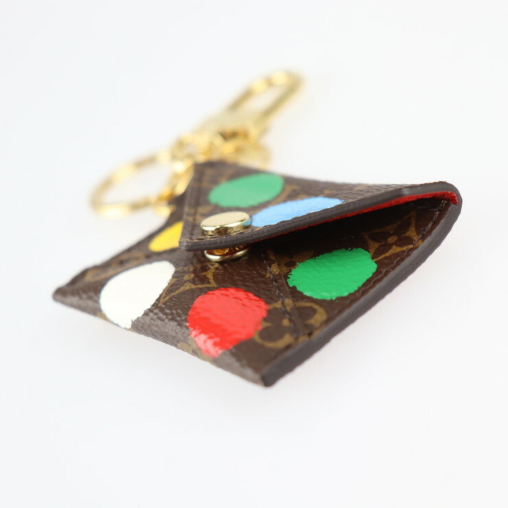 Louis Vuitton Porte Cle Kirigami YK Yayoi Kusama Collaboration Keychain Monogram Canvas Brown Multicolor Keyring Bag Charm