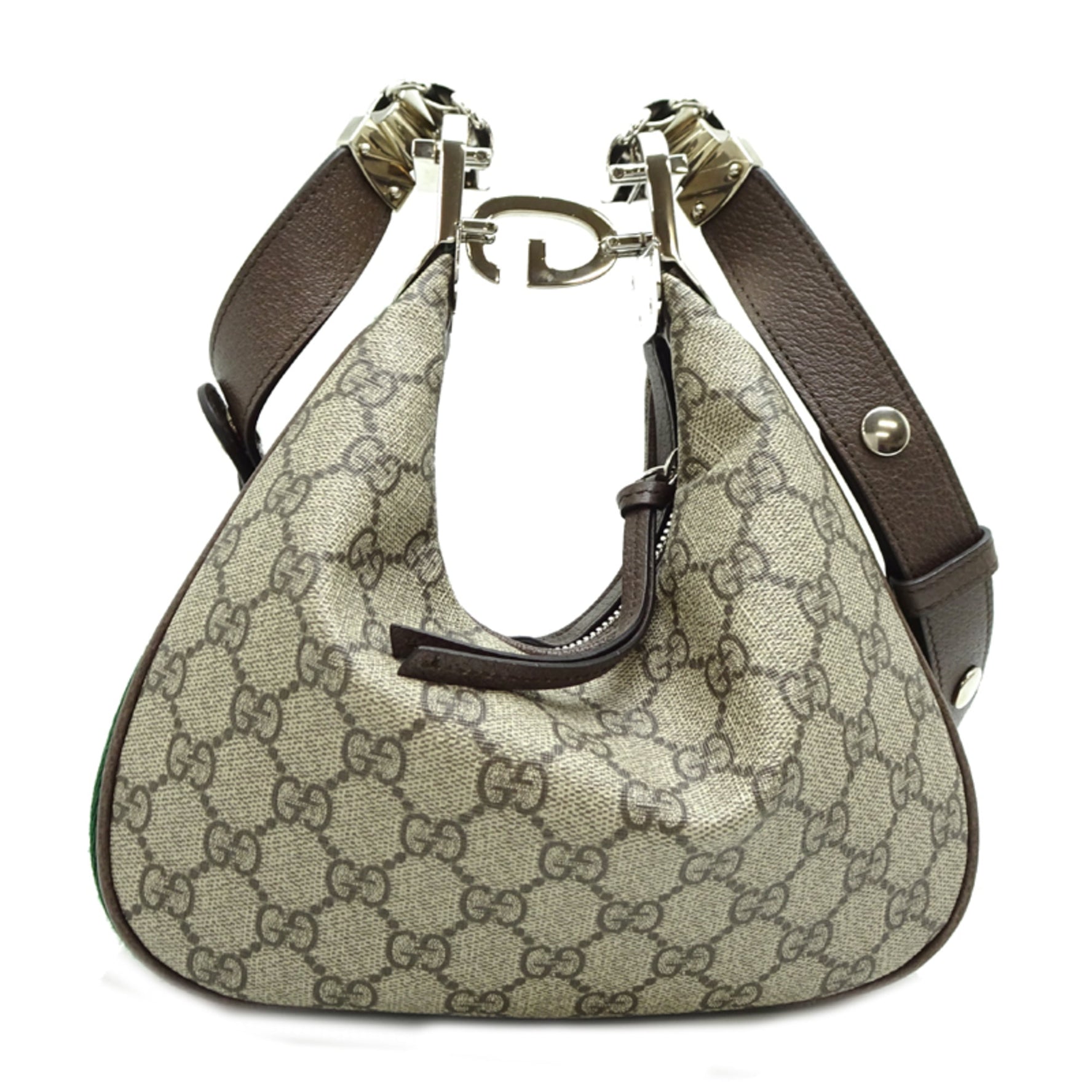 Gucci Attache Small Shoulder Bag GG Supreme Beige