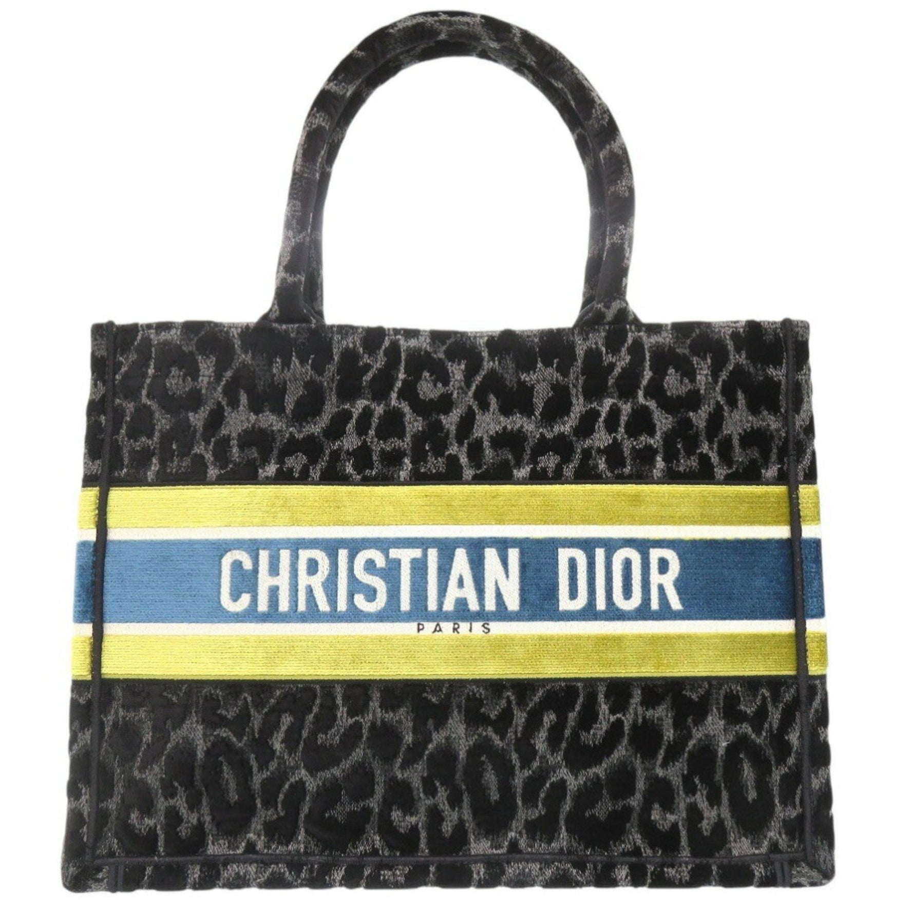 Christian Dior Velour Leopard Book Tote Medium