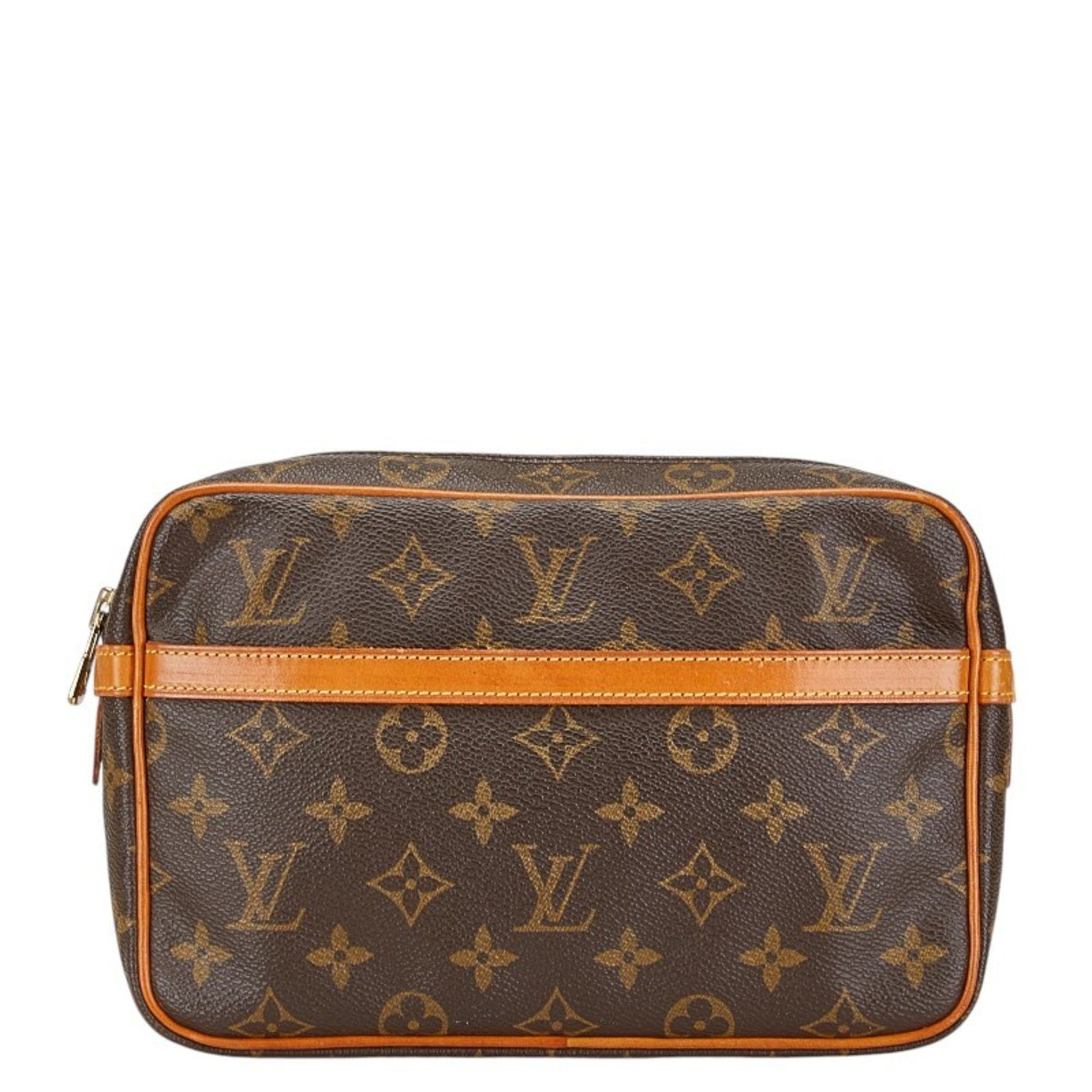 Louis Vuitton Monogram Compiegne 23 Second Bag Clutch Brown PVC Leather Women's LOUIS VUITTON