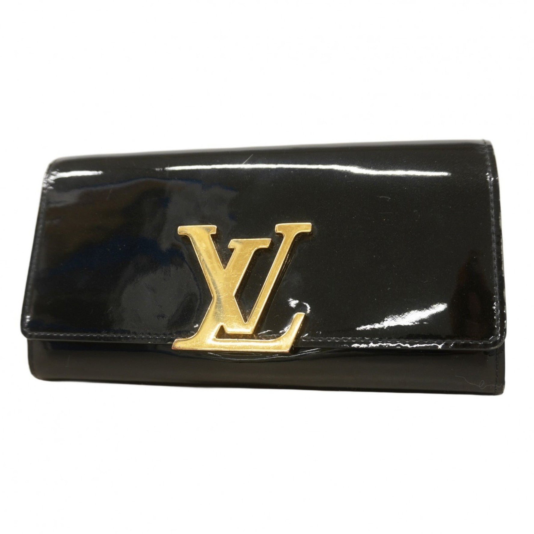 Louis Vuitton Vernis Portefeuille Louise Long Wallet M61316 Noir Women's