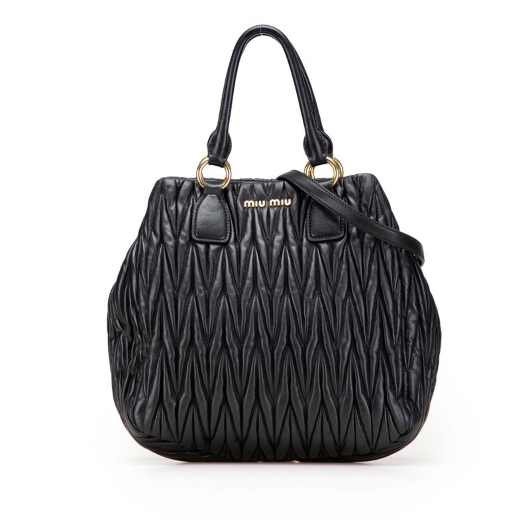 Miu Miu Miu Matelasse Tote Bag/Shoulder Bag, Leather, MIUMIU