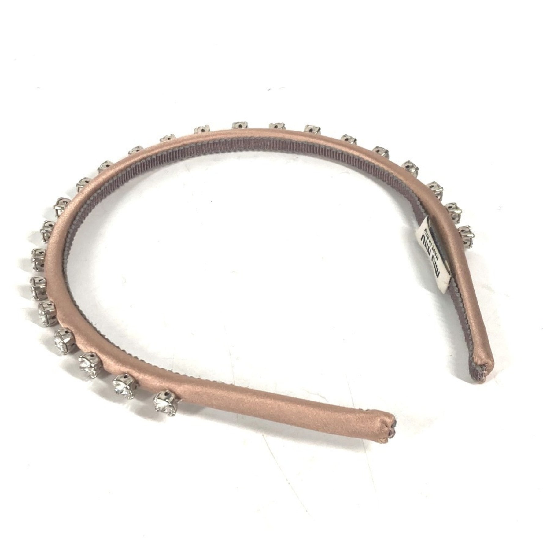 Miu Miu MIU Pearl Hair Accessory Headband Hairband Velour