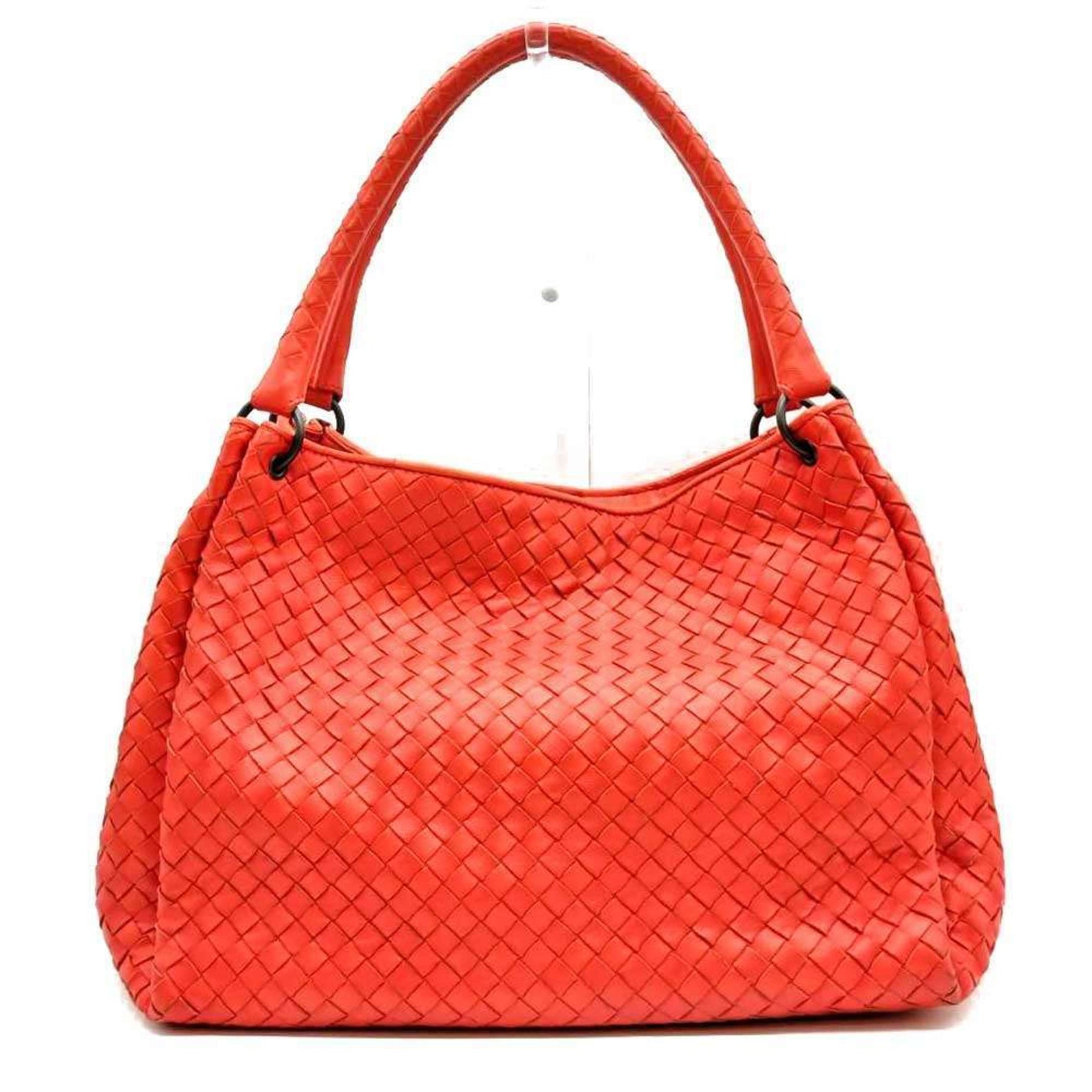 Bottega Veneta Parachute Handbag Red Intrecciato Leather Tote BOTTEGAVENETA