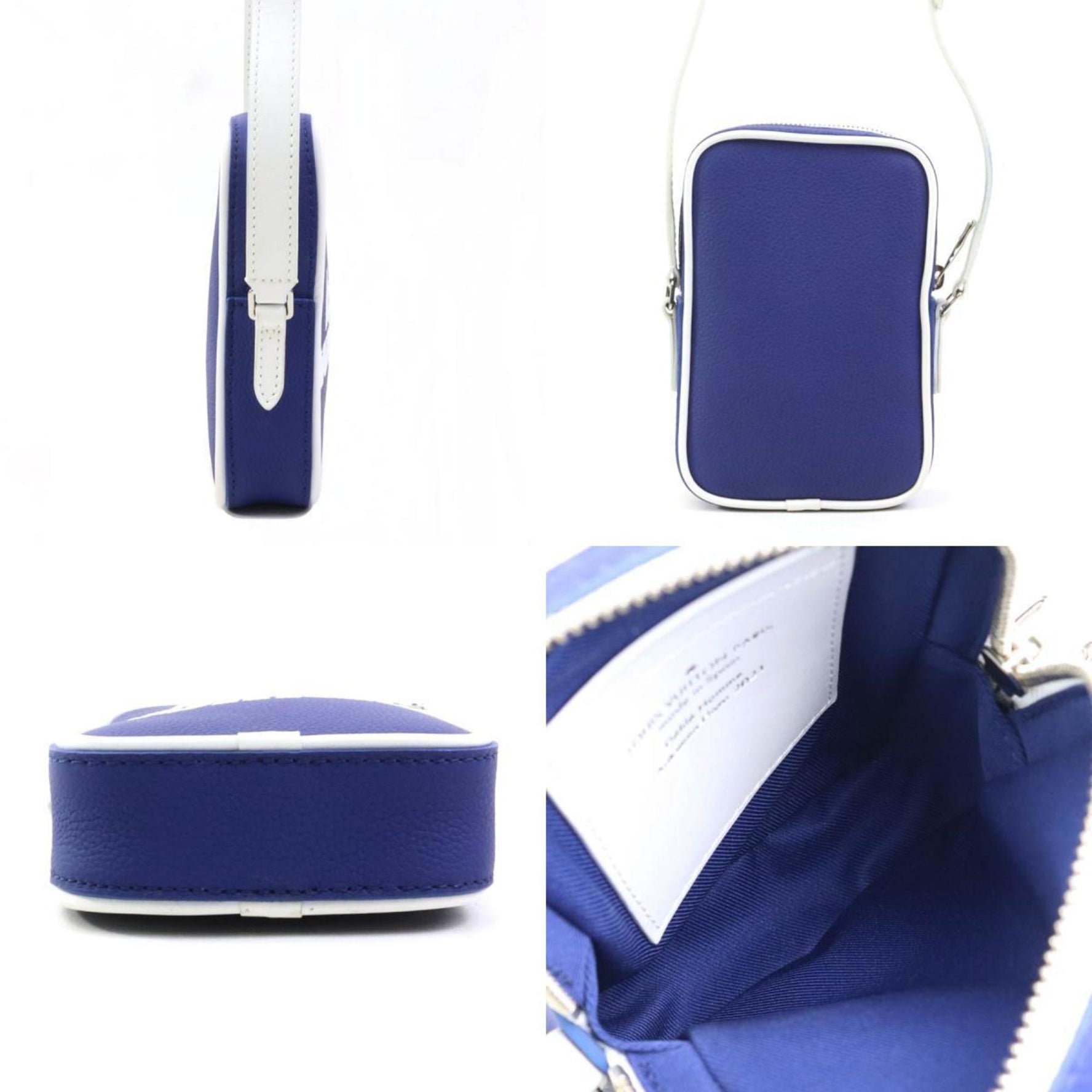 Louis Vuitton Shoulder Bag Everyday LV Danube PPM Leather Blue x White Men's