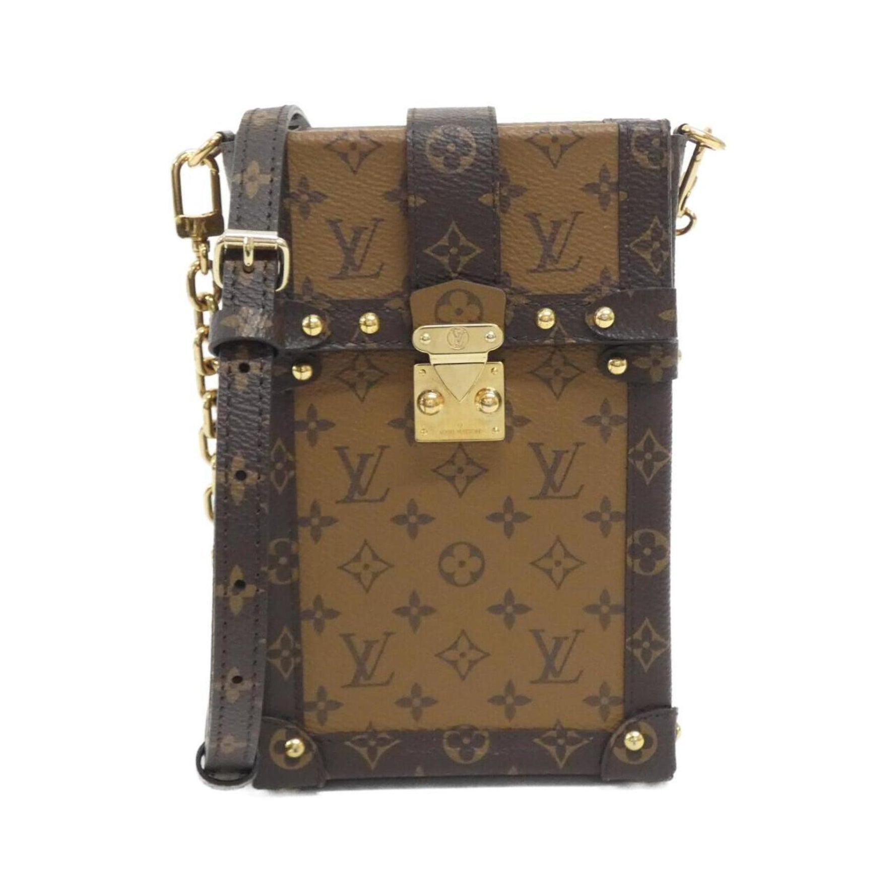 Louis Vuitton Monogram Reverse Pochette Trunk Vertical Handbag