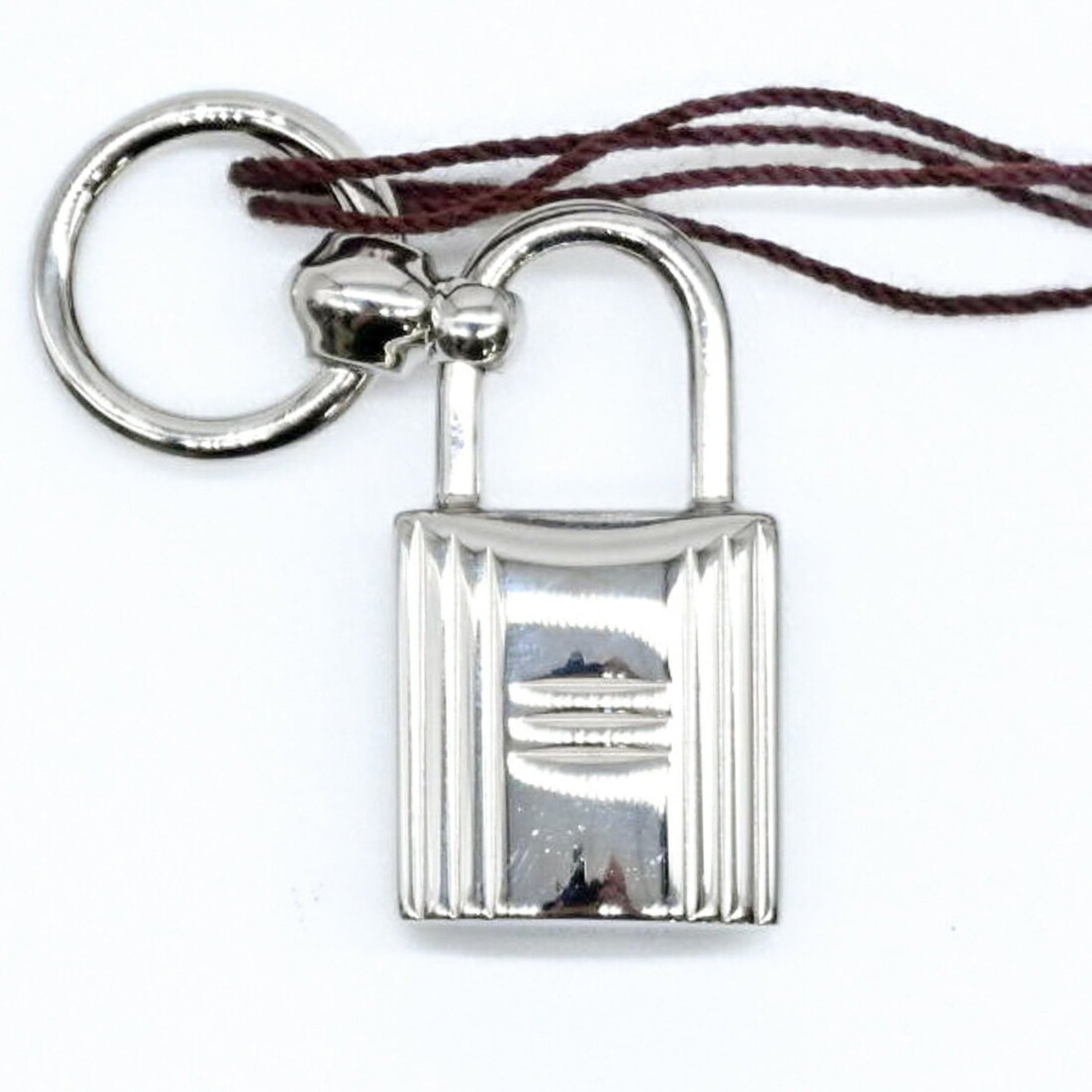 HERMES Twilly Ring Padlock Scarf/Muffler Metal