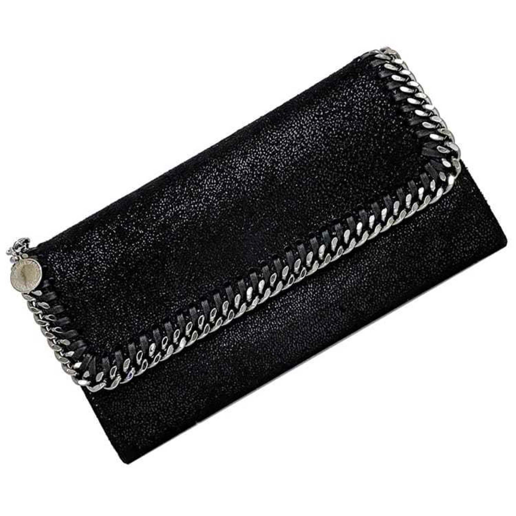 Stella McCartney Bi-fold Long Wallet Falabella 1000 Synthetic Leather STELLA McCARTNEY Chain Charm