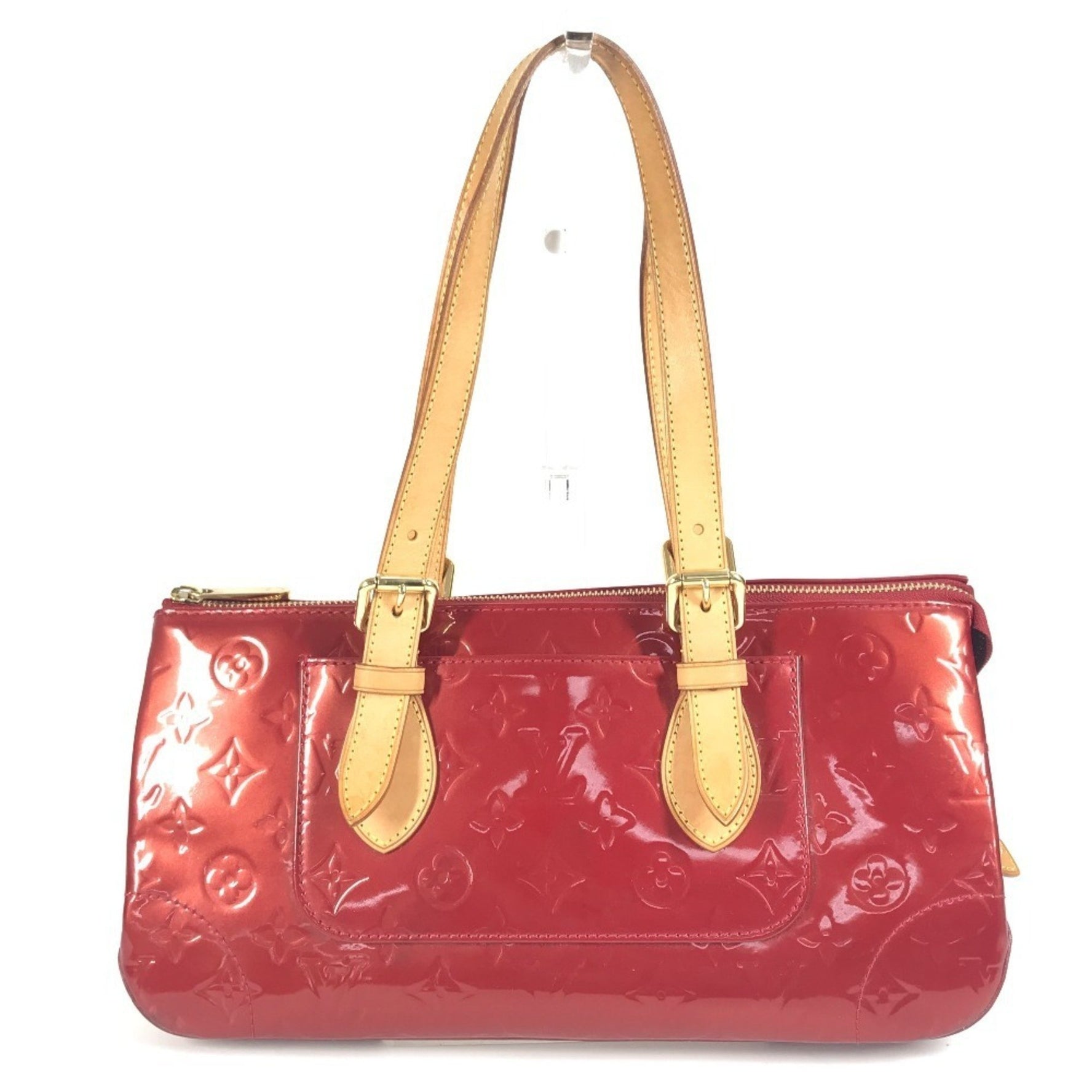 LOUIS VUITTON Monogram Vernis Rosewood Avenue Tote Bag, Canvas, Pomme d'Amour, Red