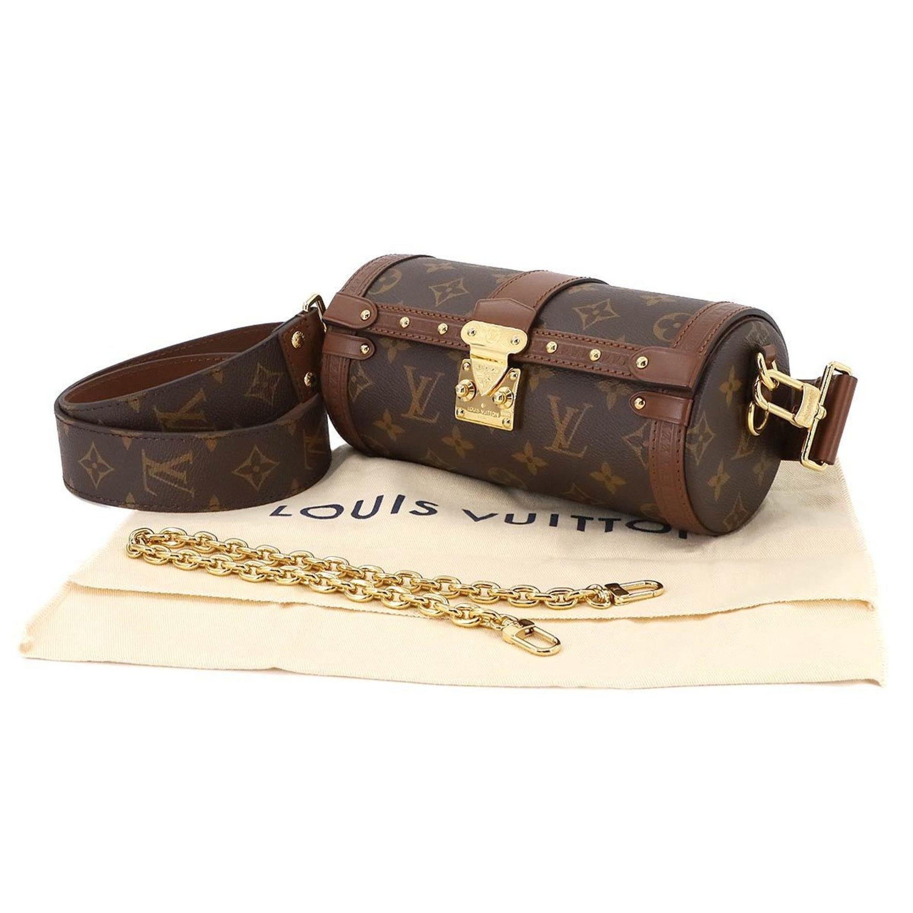 Louis Vuitton Monogram Papillon Trunk Shoulder Bag, Brown, RFID