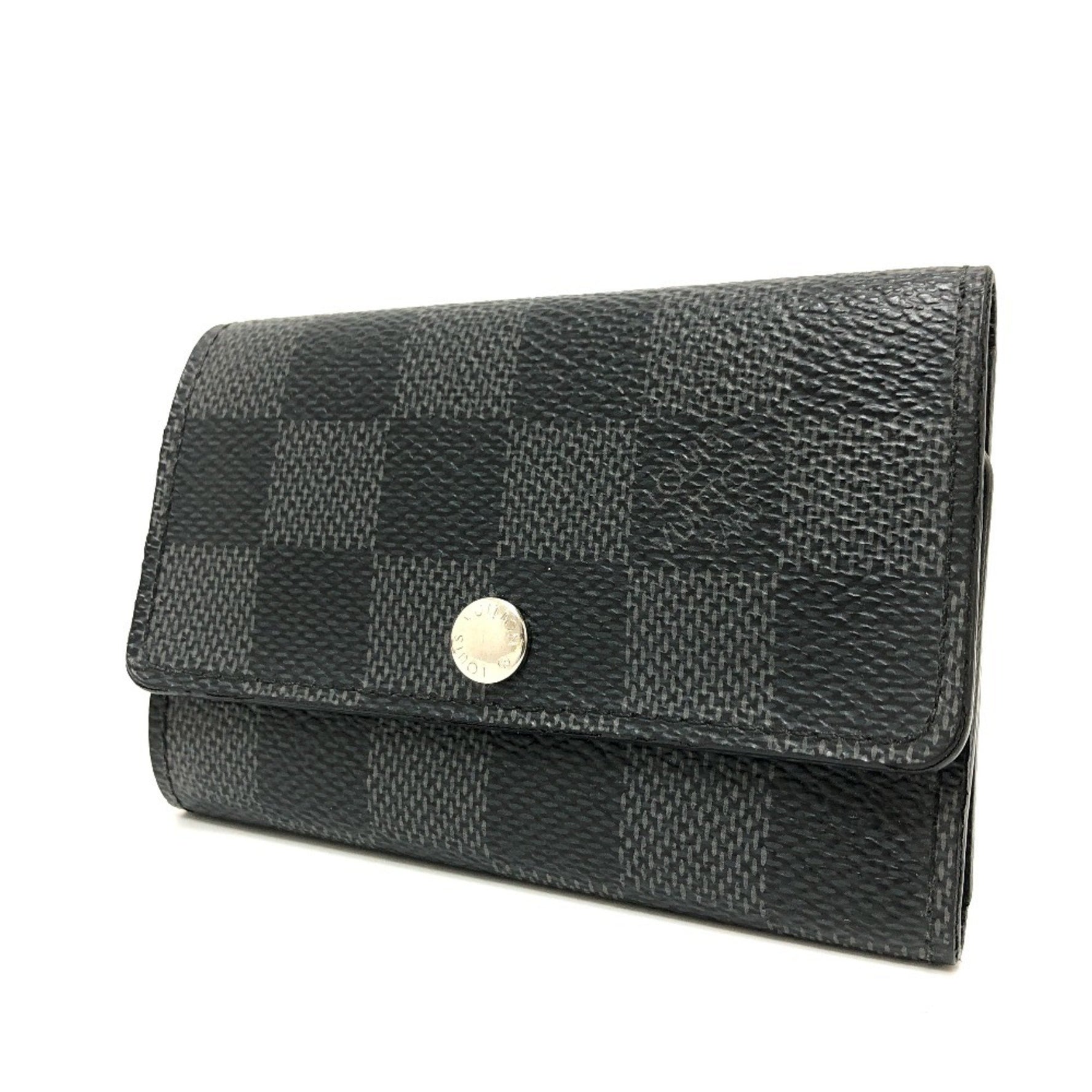 LOUIS VUITTON N62662 Damier Graphite Multicle 6 Key Case, Men's, Black, Canvas