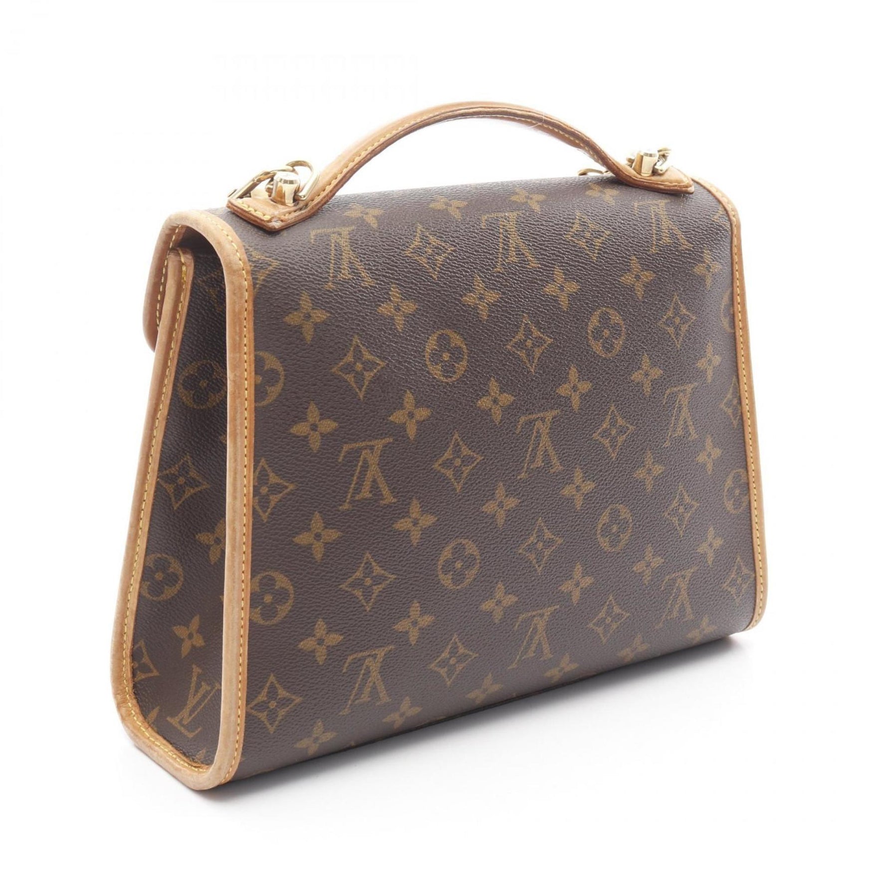 Louis Vuitton Bel Air Monogram Handbag, Coated Canvas and Leather, Brown