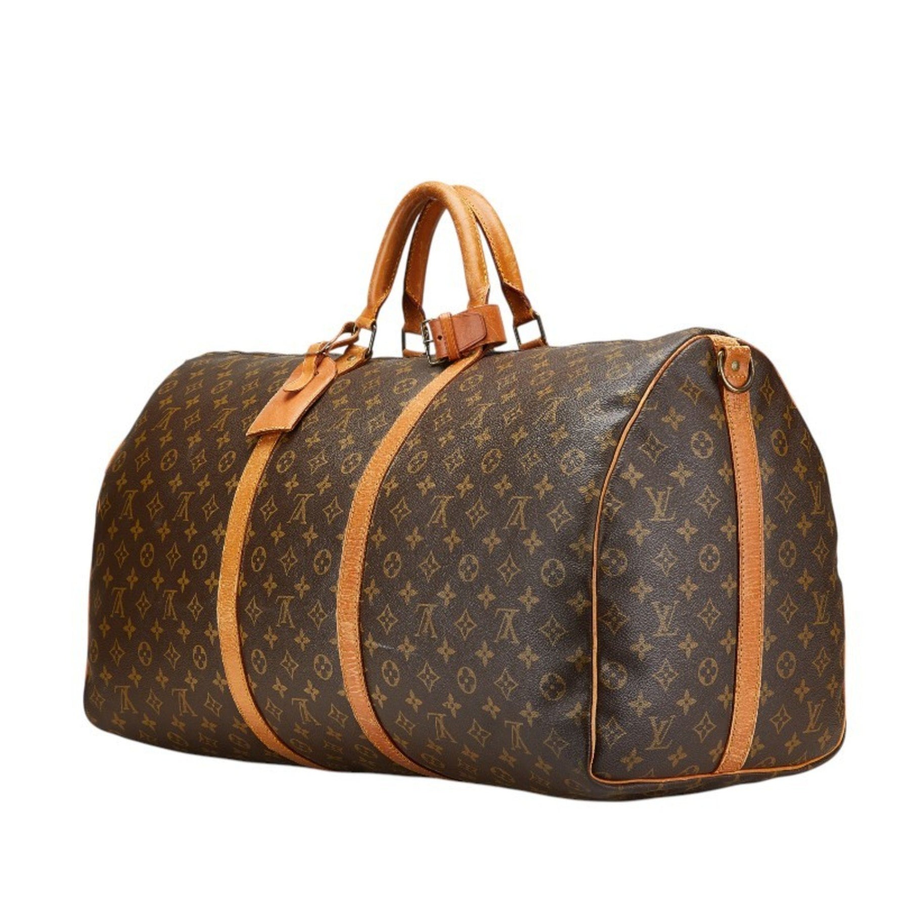Louis Vuitton Monogram Keepall Bandouliere 60 Boston/Shoulder Bag, 2-Way, M41412, Brown PVC Leather, Women's