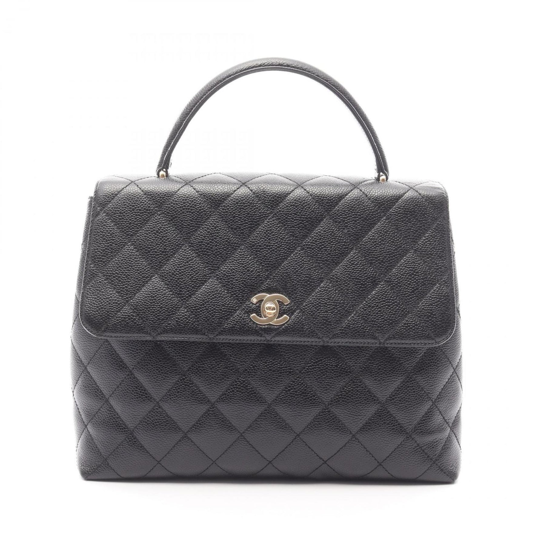 CHANEL Matelasse Top Handle Handbag in Calfskin Leather