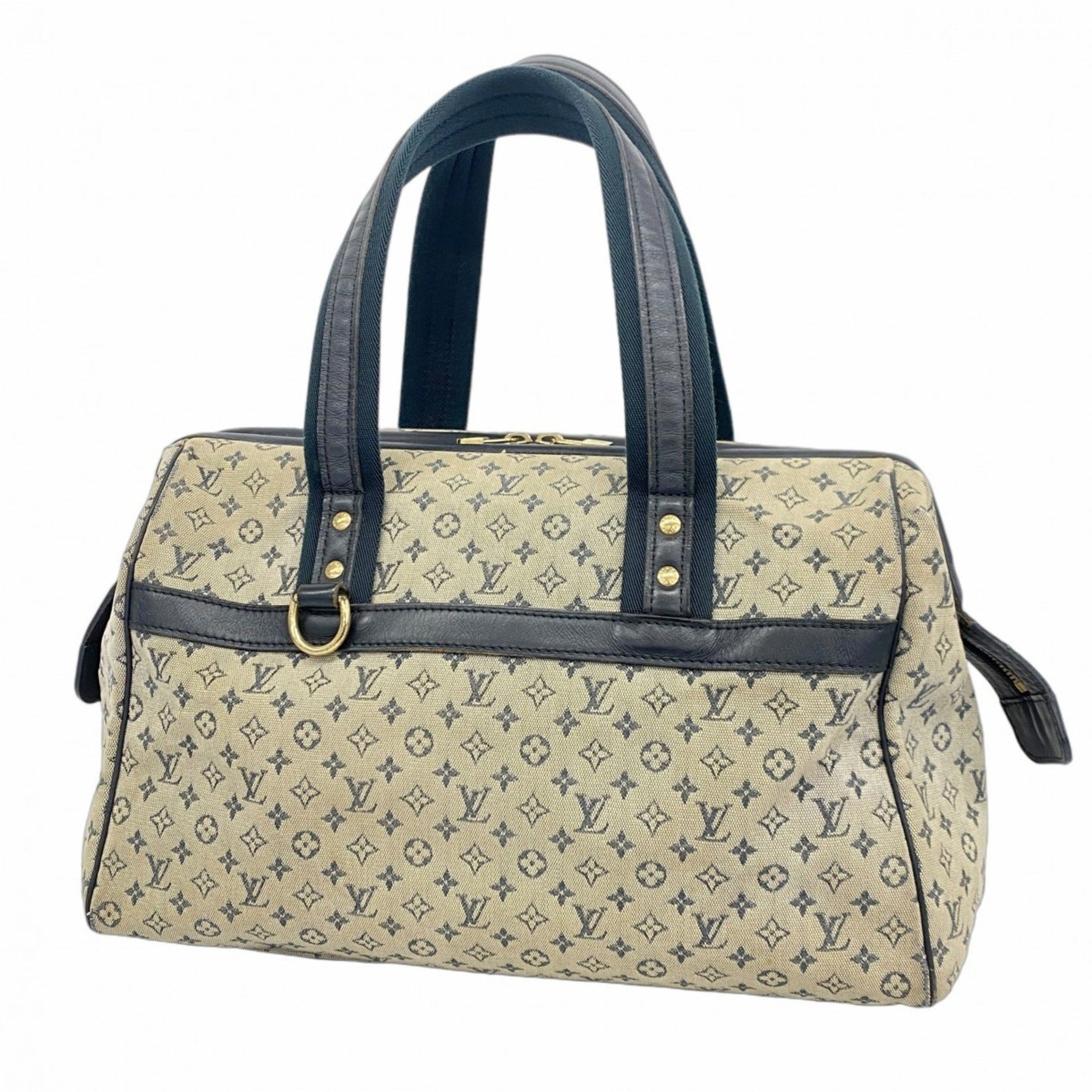 Louis Vuitton Monogram Mini Josephine GM Handbag M92211 Blue Women's