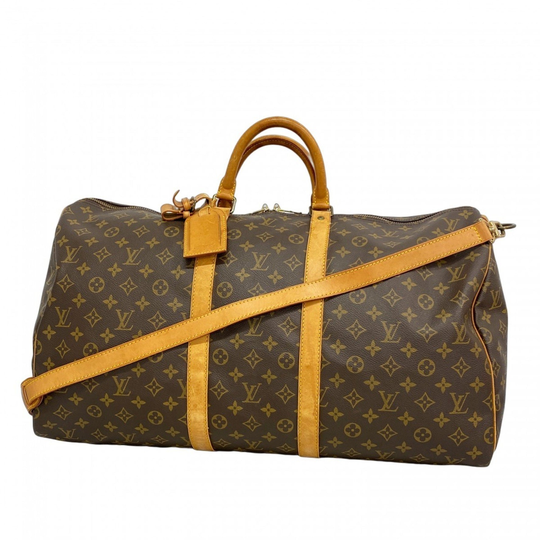 Louis Vuitton Monogram Keepall Bandouliere 55 Boston Bag Men's and