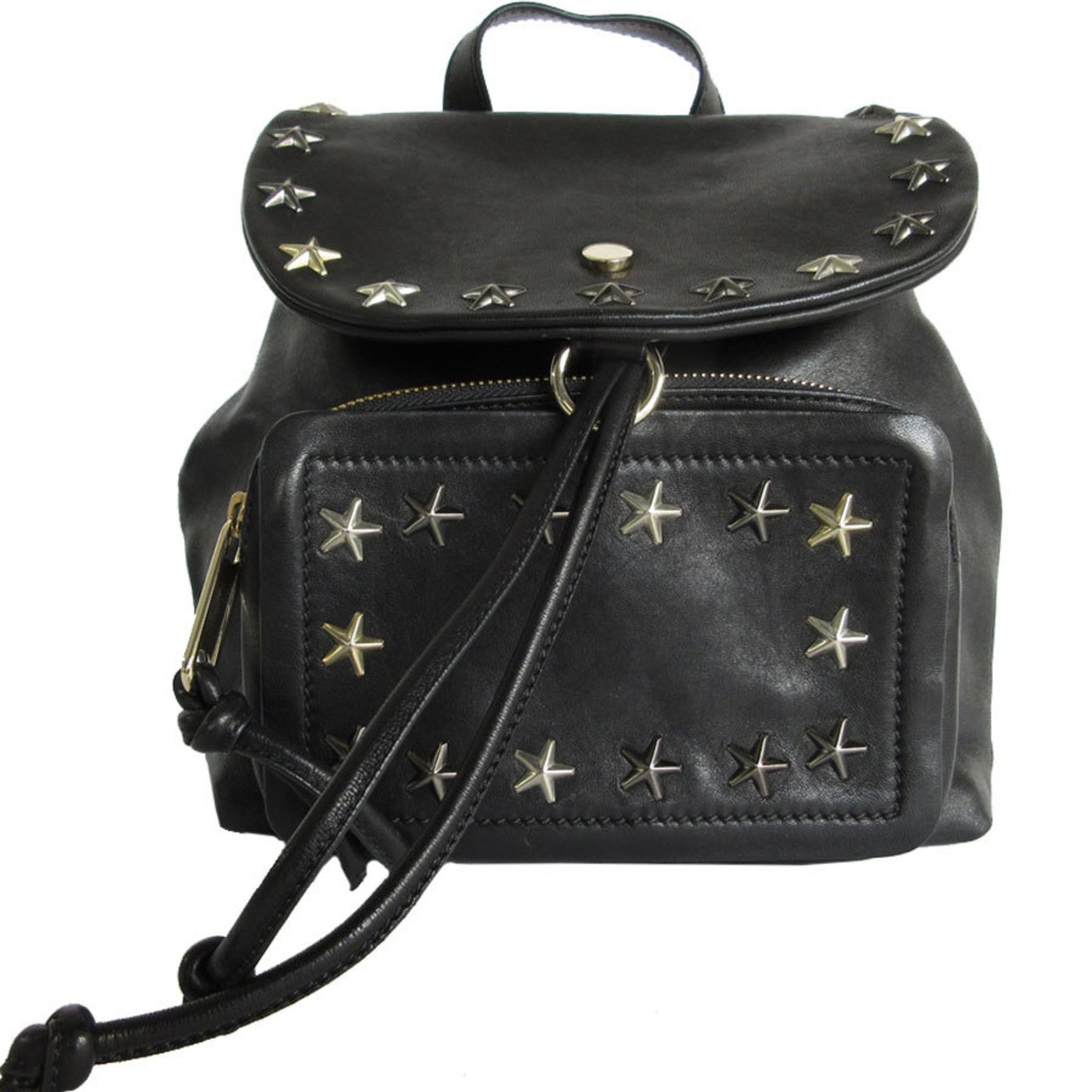 Jimmy Choo Star Studs Leather Metal Backpack