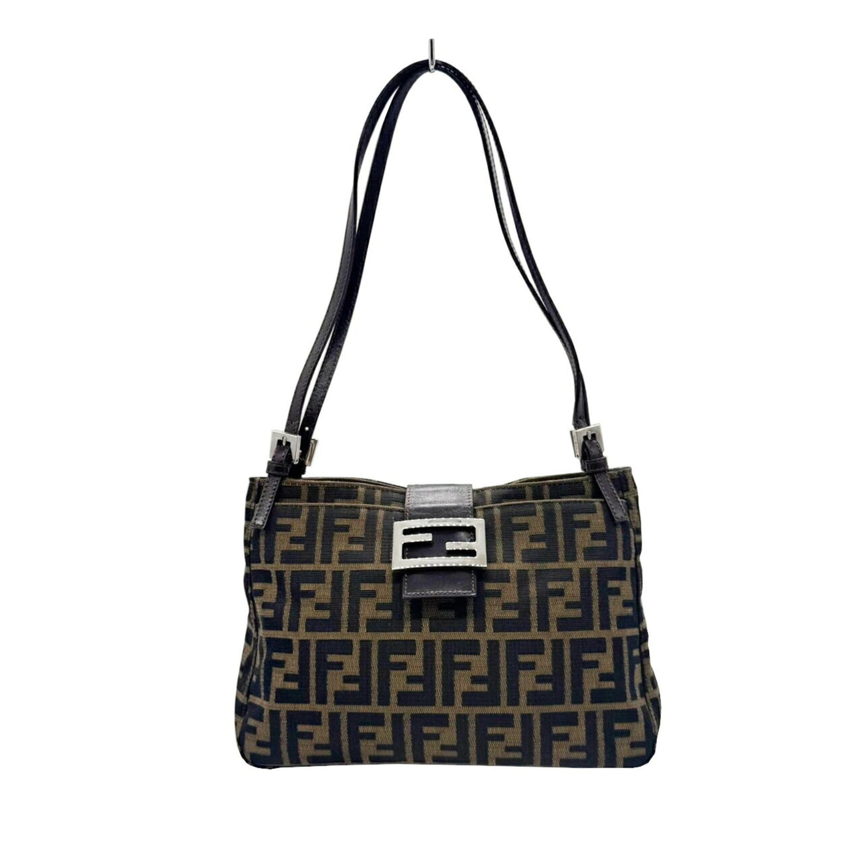 FENDI Zucca Shoulder Bag Canvas