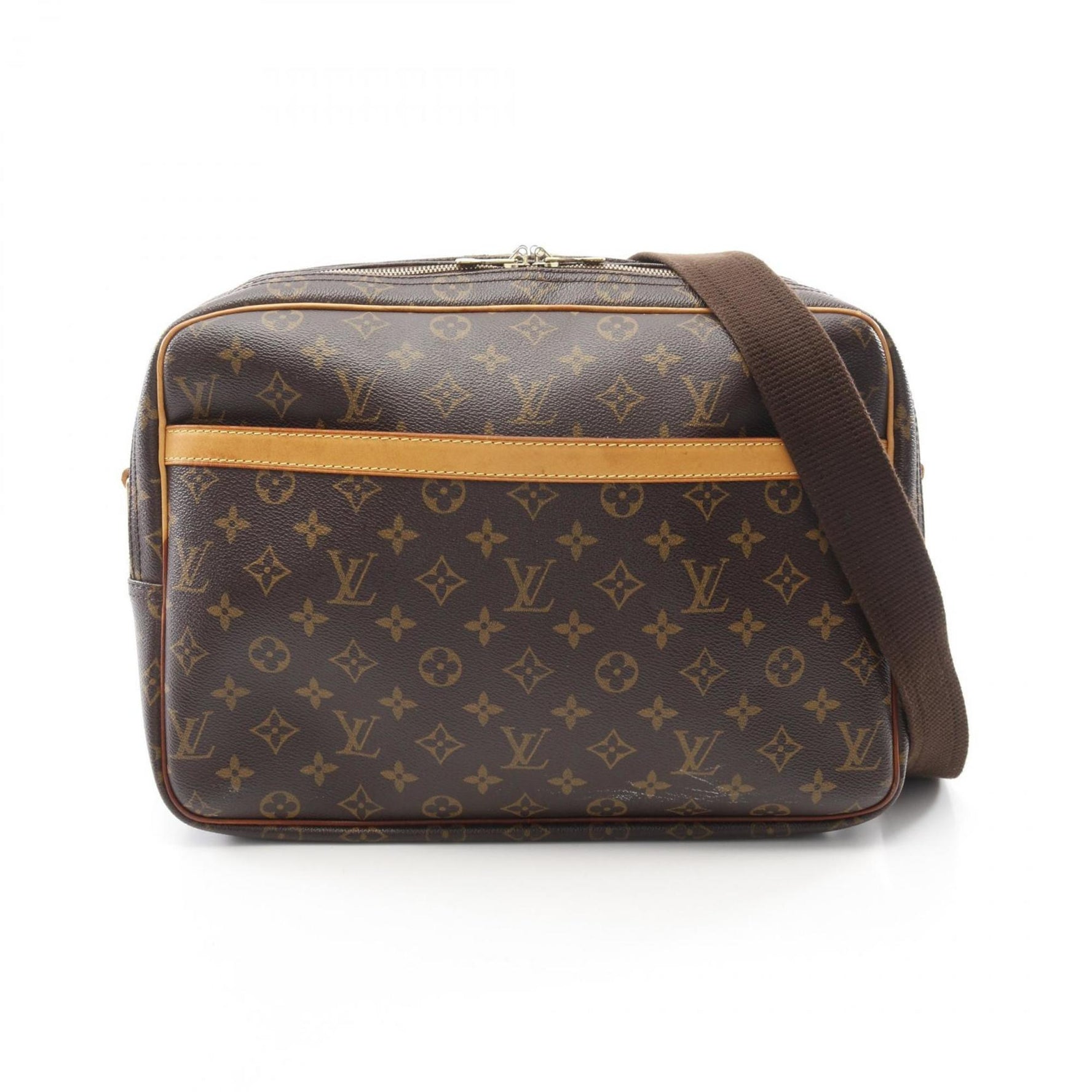 Louis Vuitton Reporter GM Shoulder Bag, Coated Canvas and Leather, Monogram, Brown