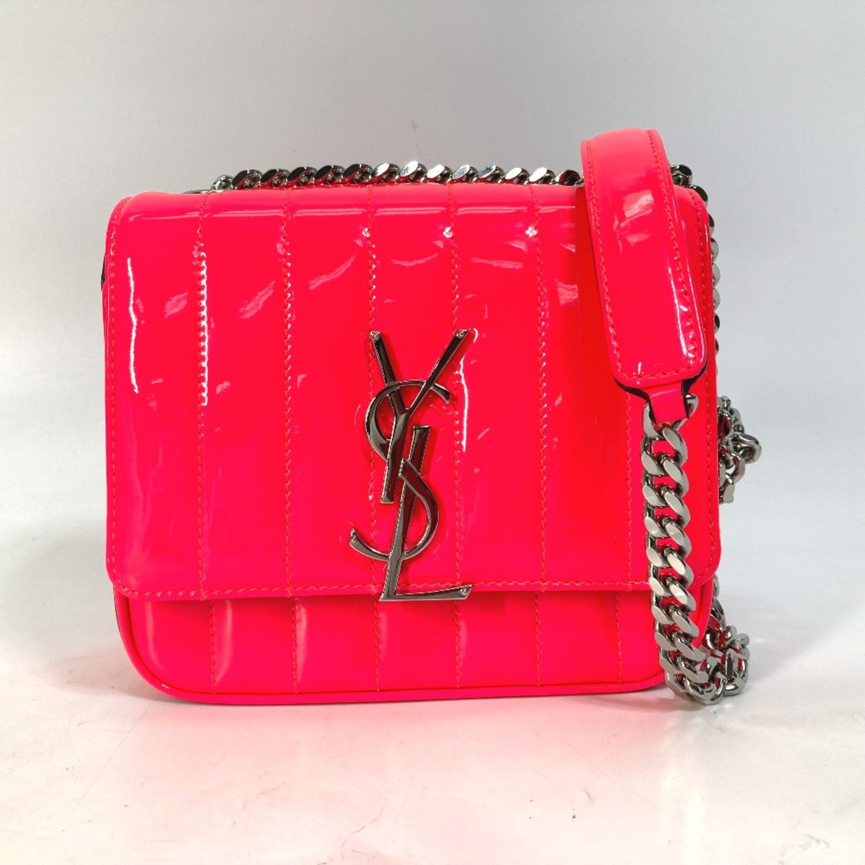 Saint Laurent Paris YSL Chain Crossbody bag Shoulder Bag Pink Based