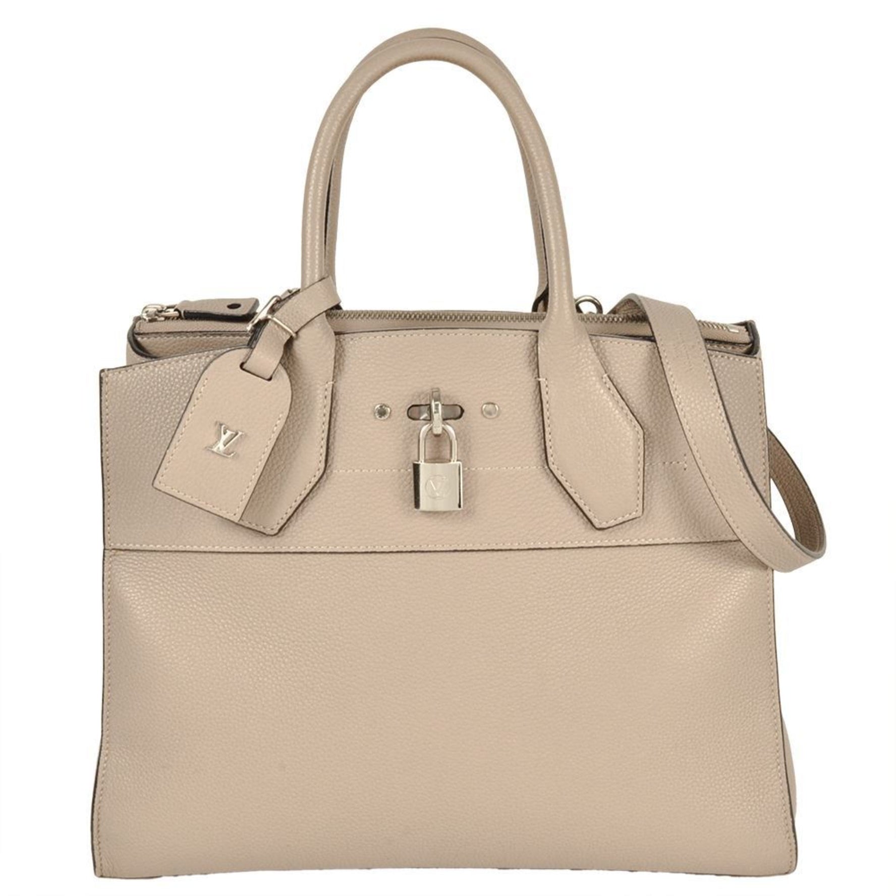 Louis Vuitton City Steamer MM Handbag Leather Galle