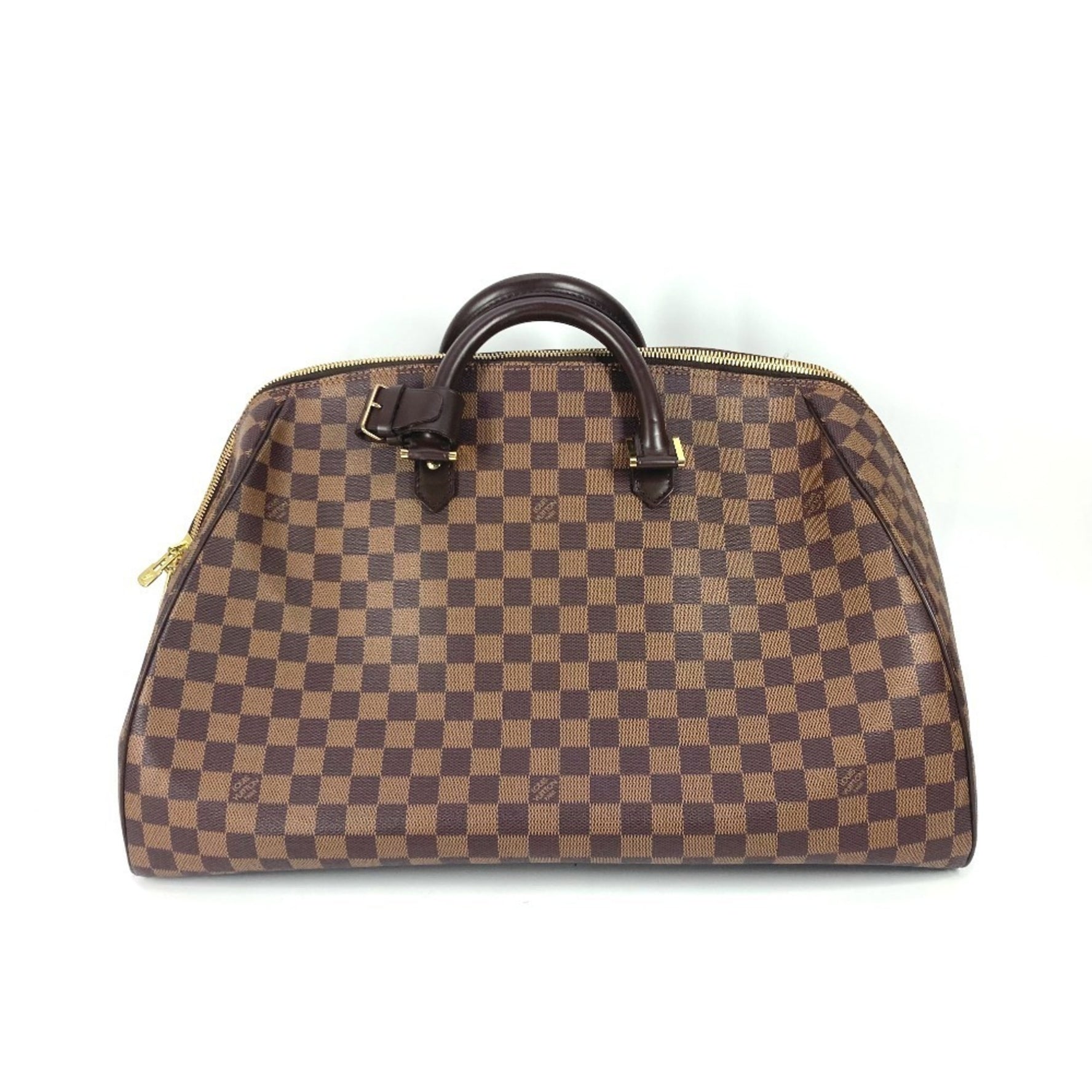 Louis Vuitton Damier Rivera GM Travel Bag Boston Canvas Men's Ebene Brown