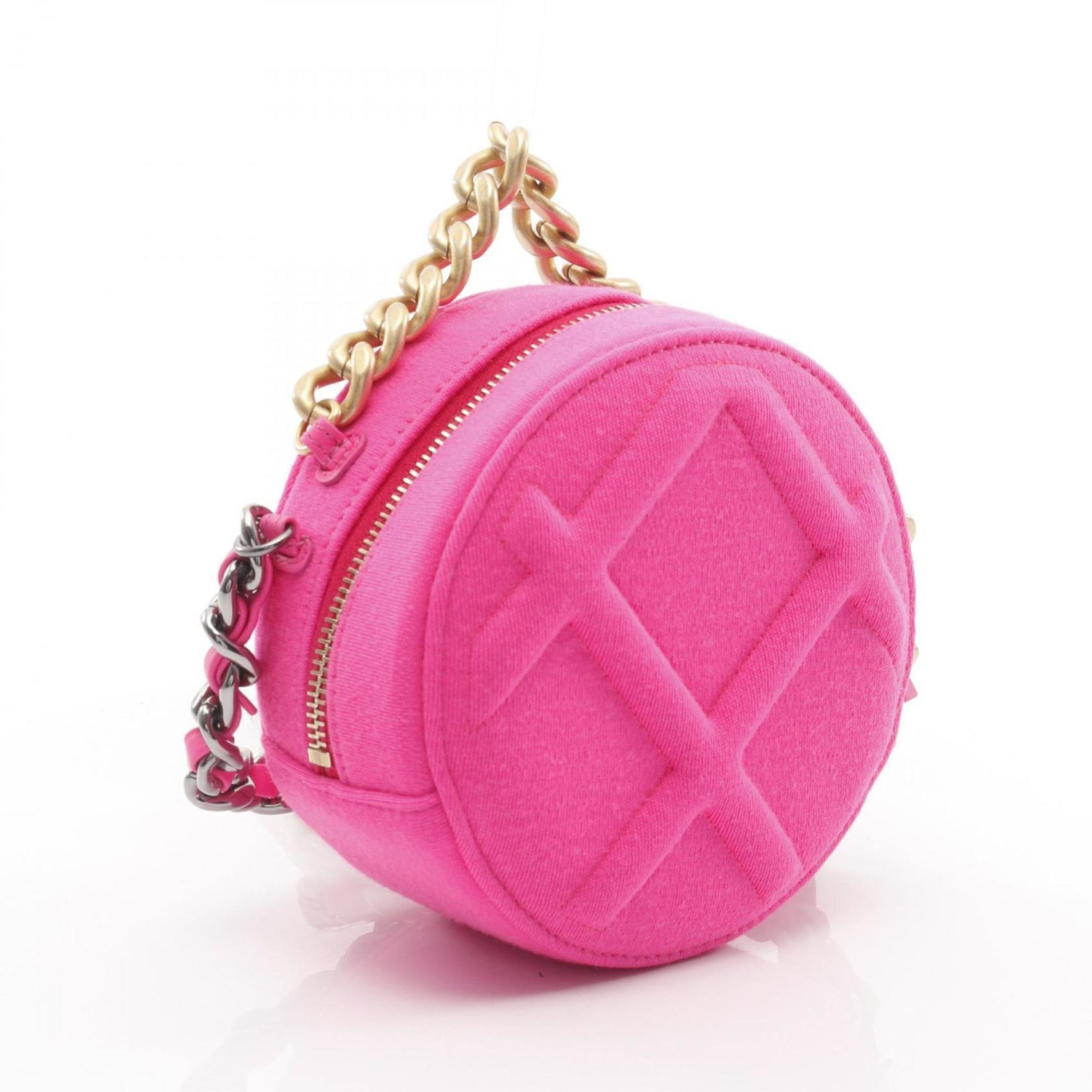 Chanel Coco Mark Round Mini Shoulder Bag, Fabric