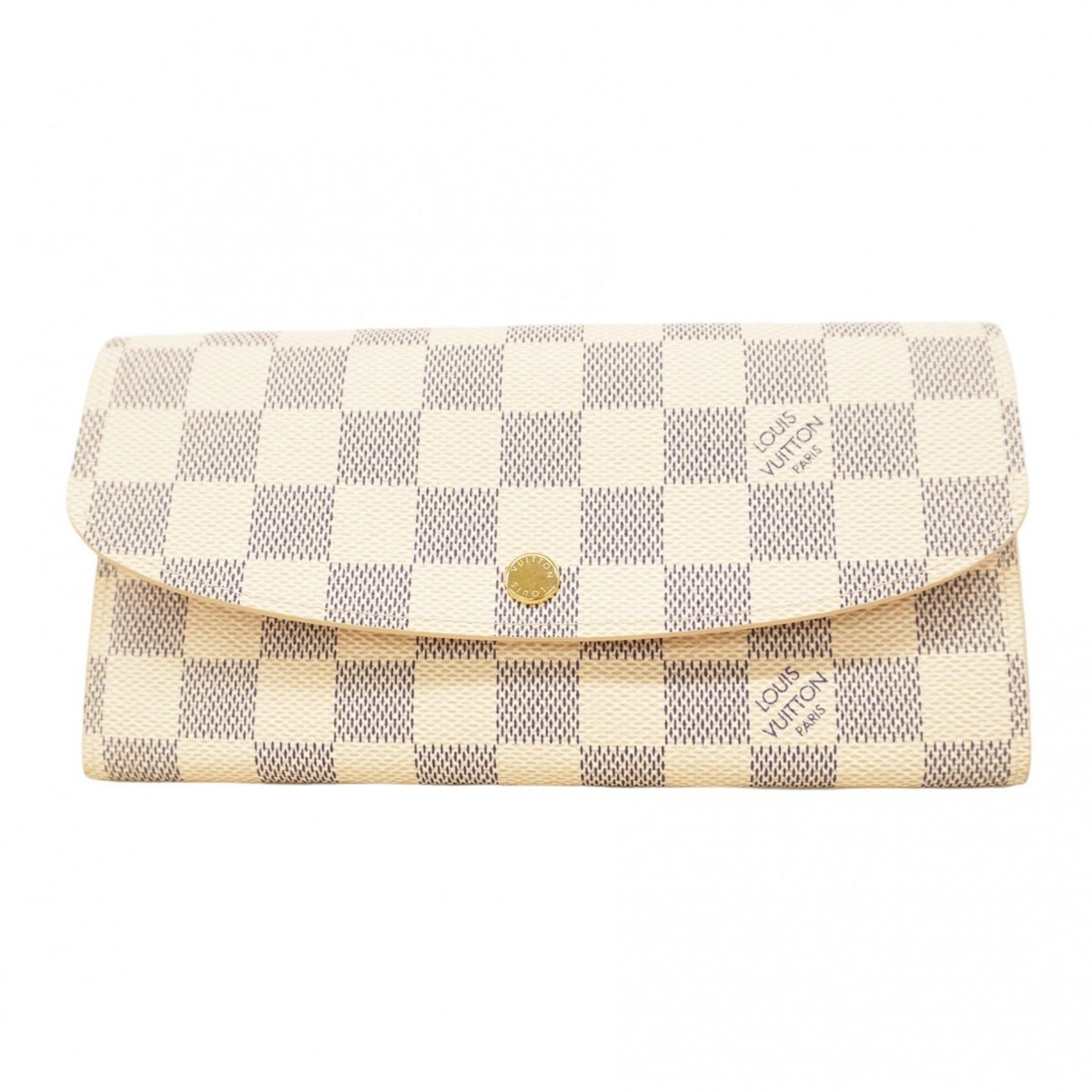 Louis Vuitton Damier Azur Portefeuille Emilie Wallet White Rose Ballerine