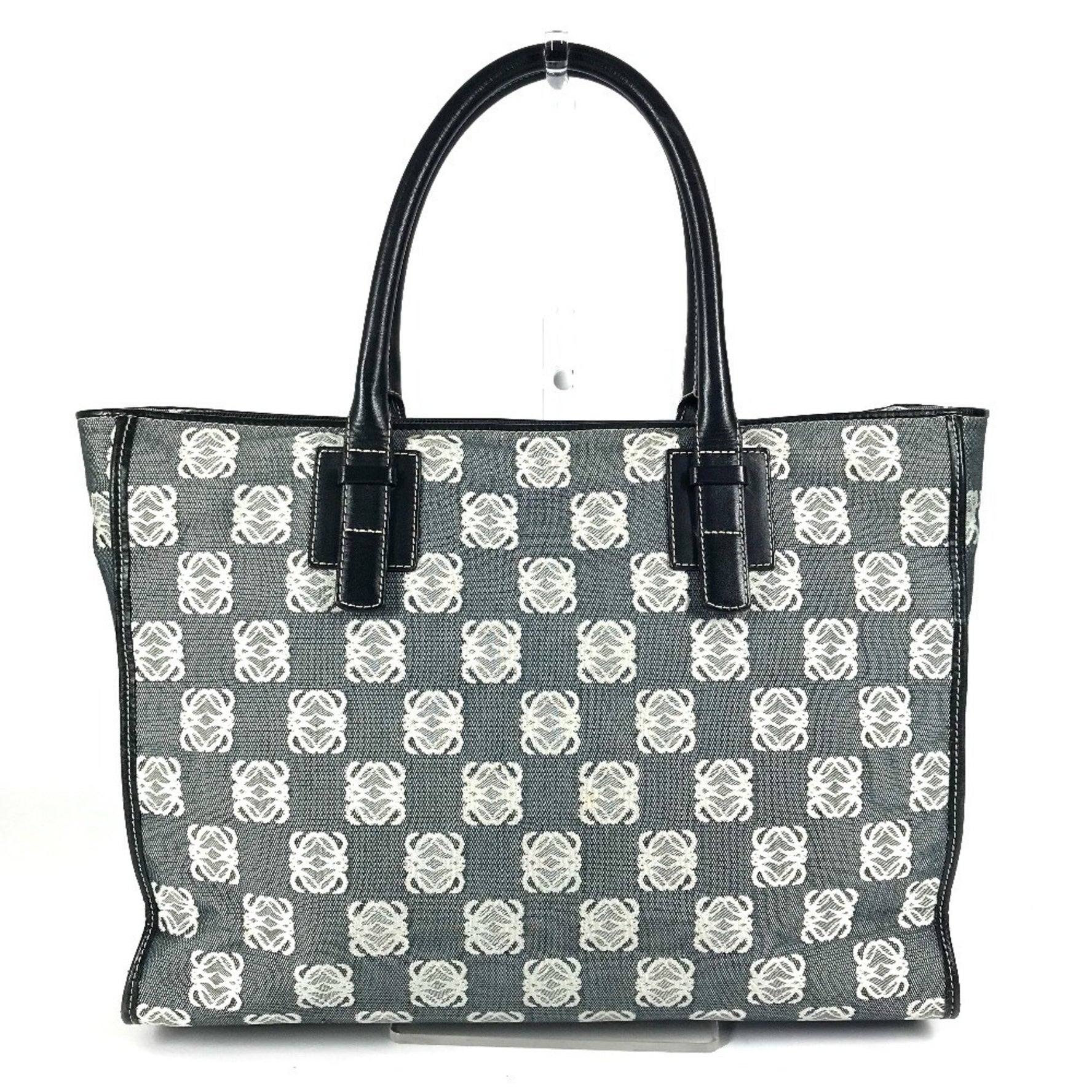 LOEWE Anagram Logo Handbag, Tote Bag, Shoulder Business Leather/Canvas, Unisex, Gray